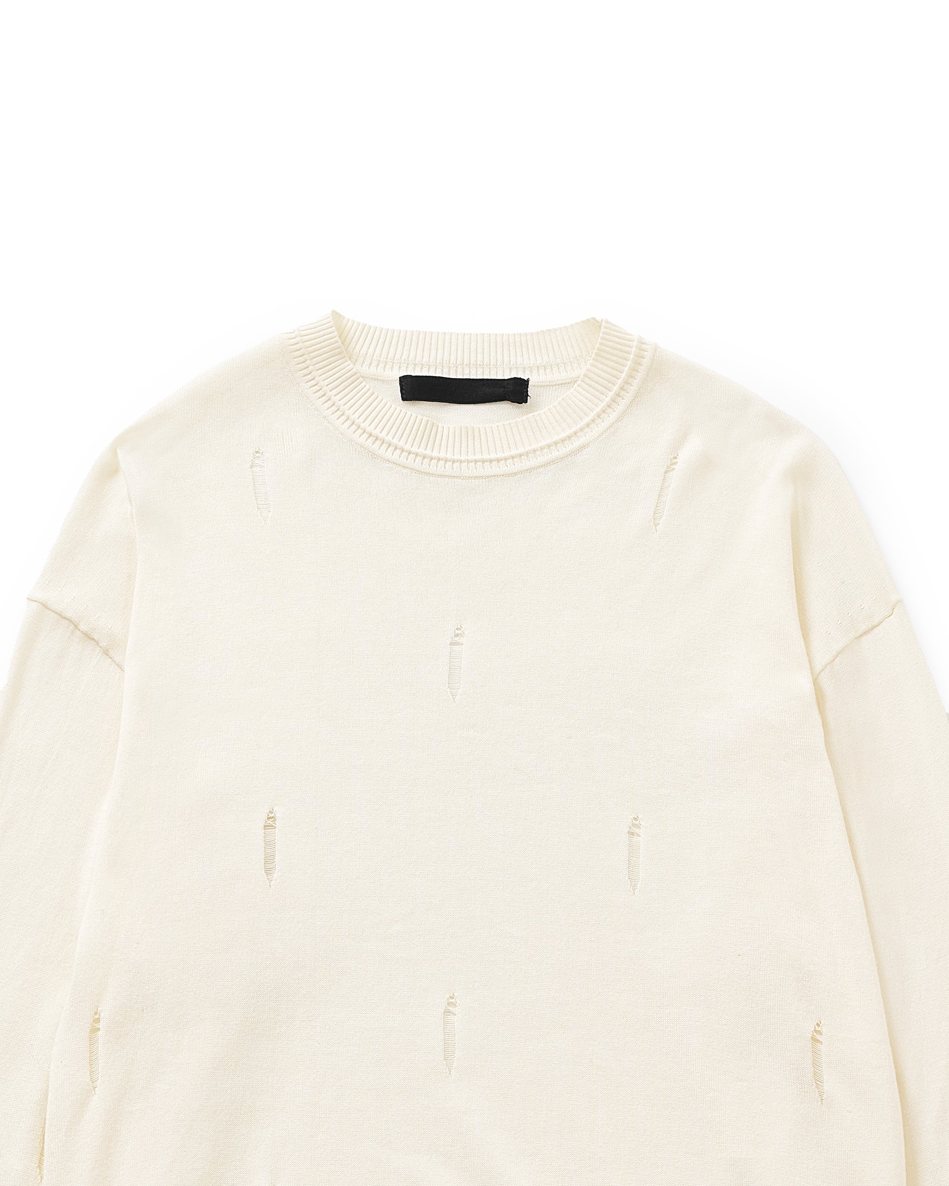 TARO HORIUCHI / th products】ダメージホールニットプルオーバー