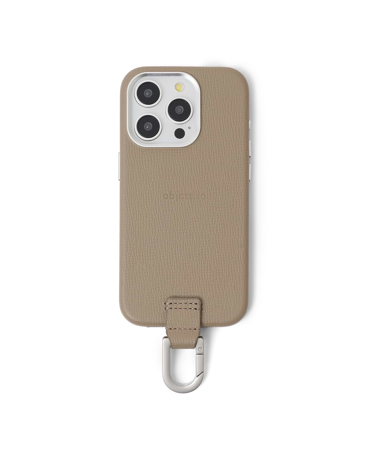 カラビナ付iPhoneケース（トープ）