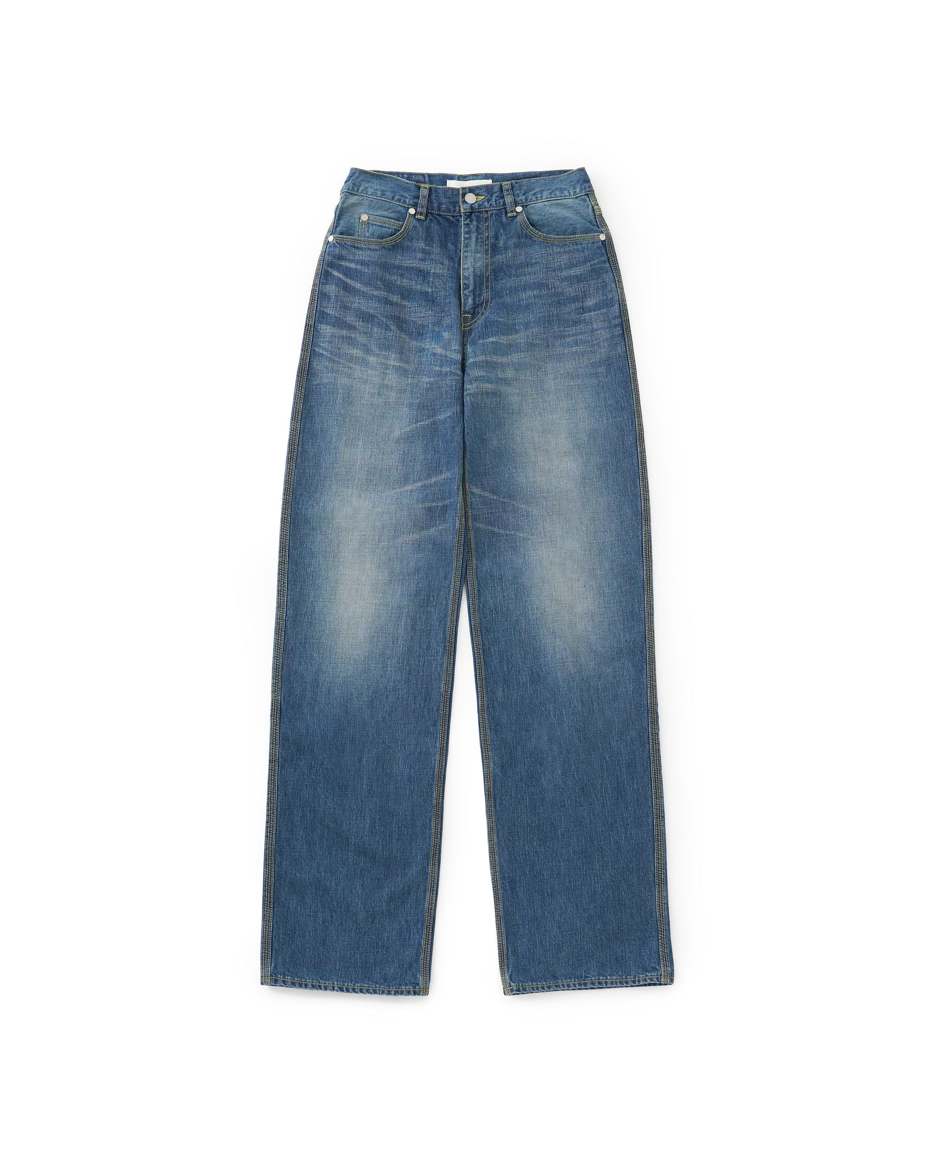 新品OUAT 24aw 010 BLUE OFFICE JEANS デニムパンツ OUAT】オフィスジーンズ ブルー・ブラック | 日本製 ストレート | F