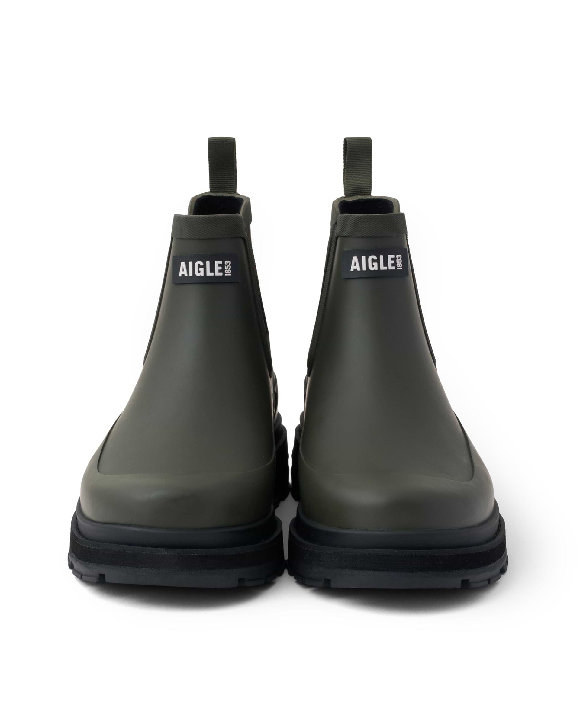 AIGLE】ソフトレイン2ラバーブーツ ブラック・グリーン | 海外製