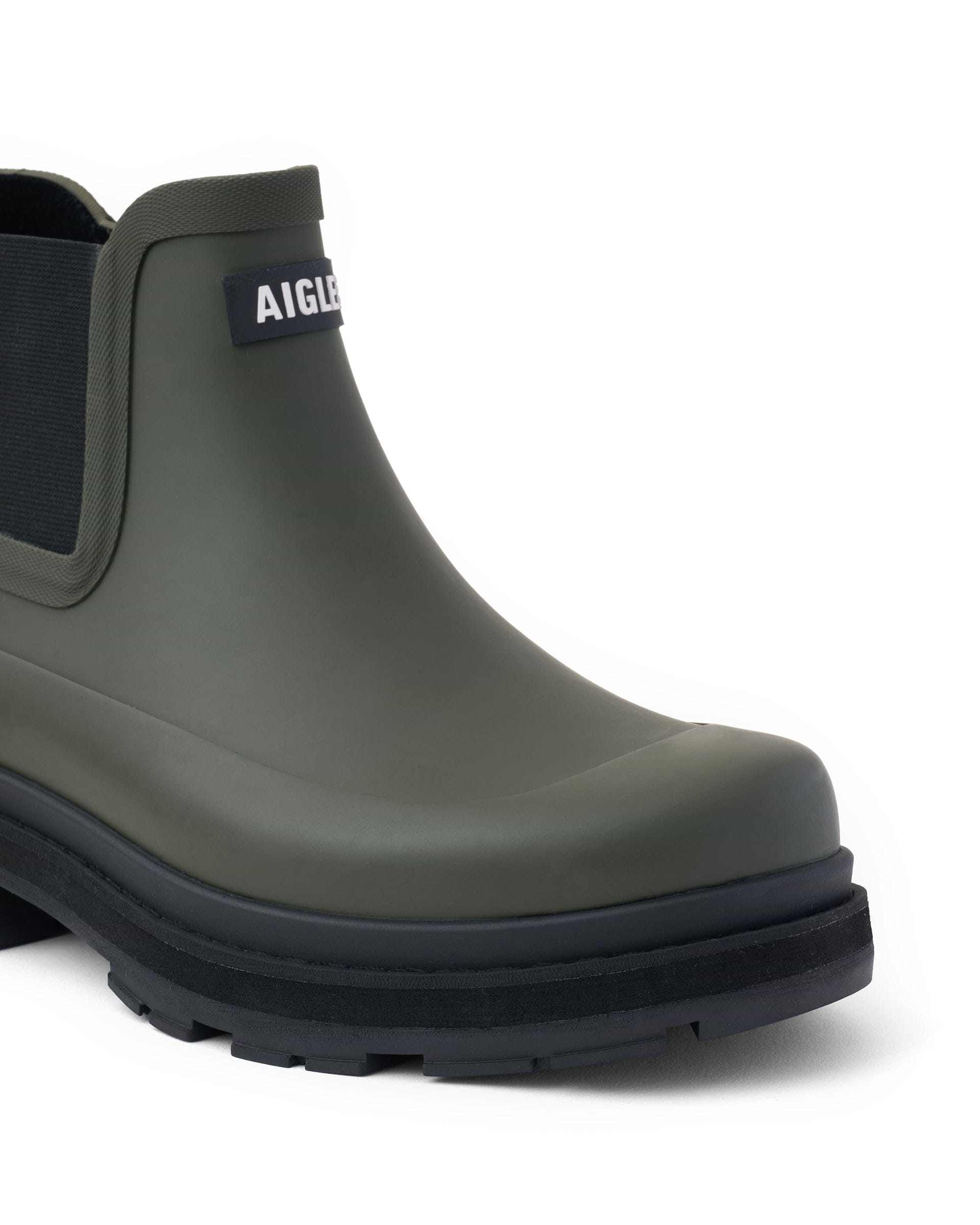 AIGLE】ソフトレイン2ラバーブーツ ブラック・グリーン | 海外製