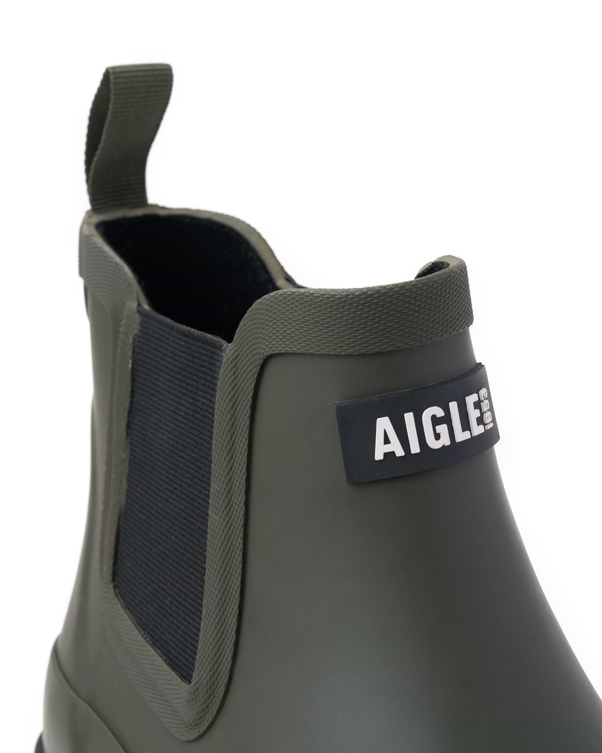 AIGLE】ソフトレイン2ラバーブーツ ブラック・グリーン | 海外製
