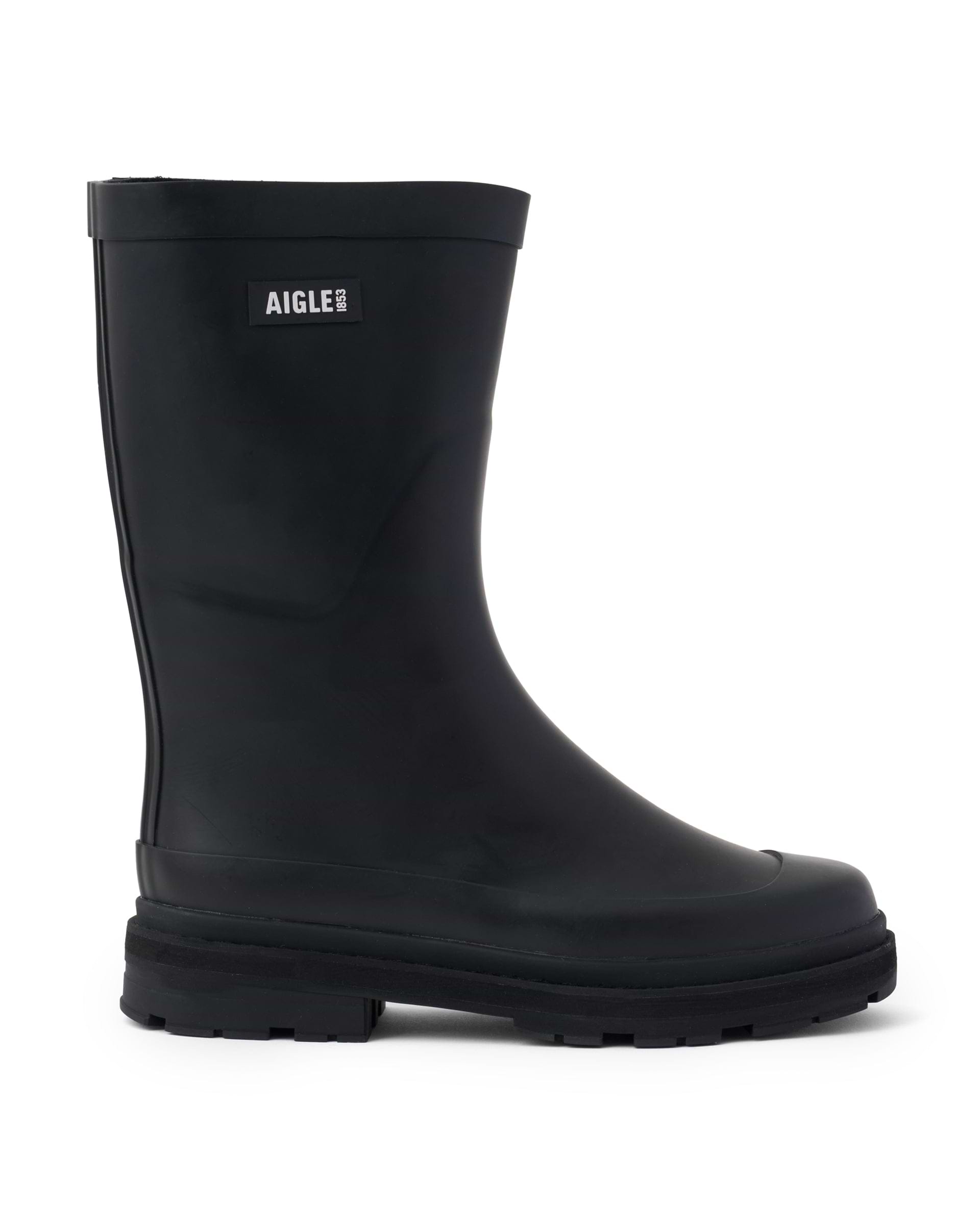 AIGLE】ミッドレインラバーブーツ ブラック・グリーン | 海外製 レイン