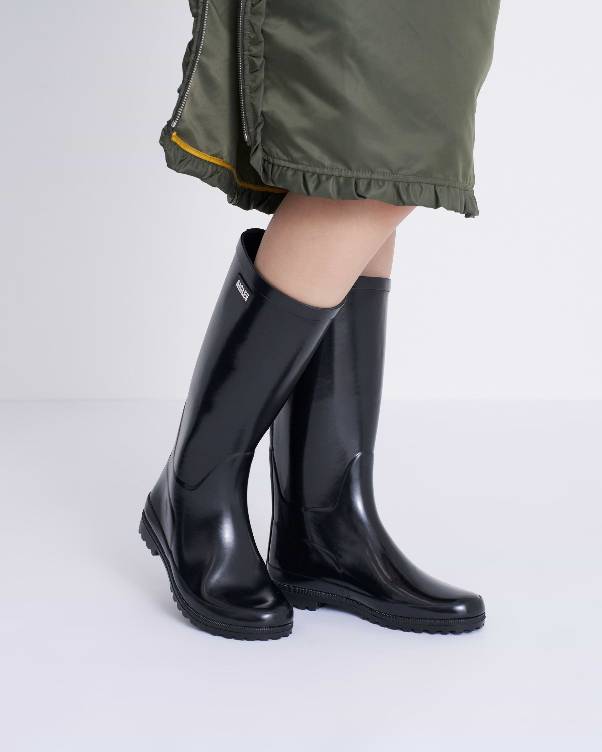 AIGLE】エリオサラバーブーツ ブラック | 海外製 ロングラバーブーツ