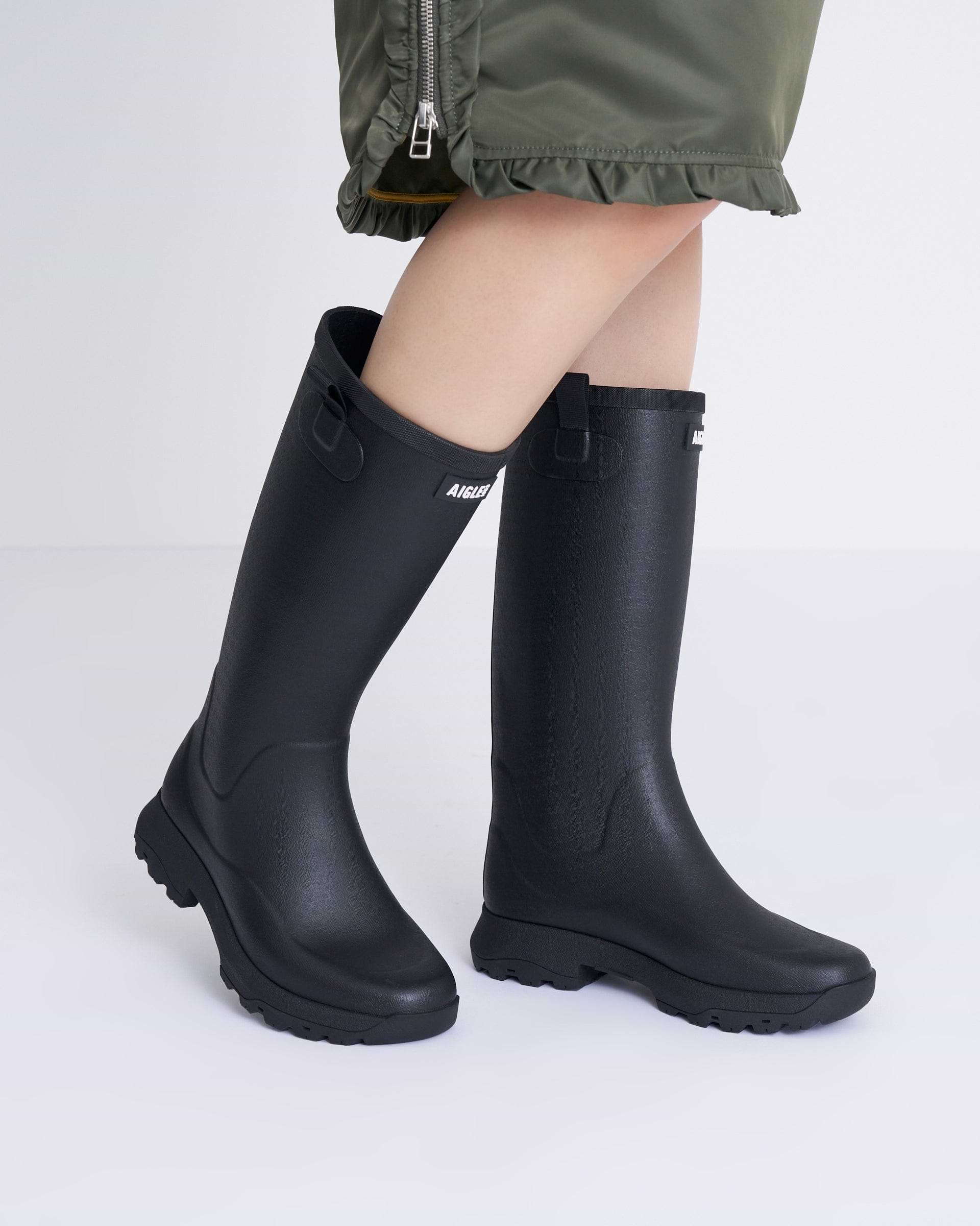 AIGLE】アリアハイラバーブーツ ブラック | 海外製 ラバーブーツ | F