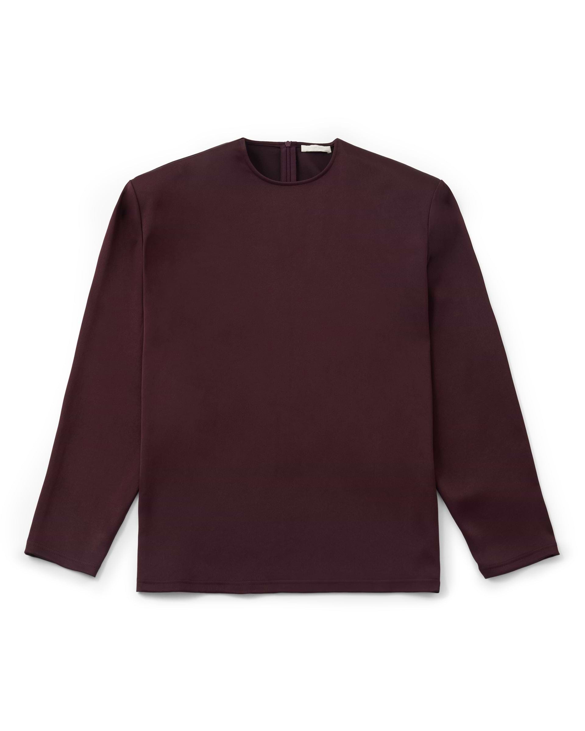 KANAKO SAKAI】サテンショルダーパッド LS ロングTシャツ ブラック