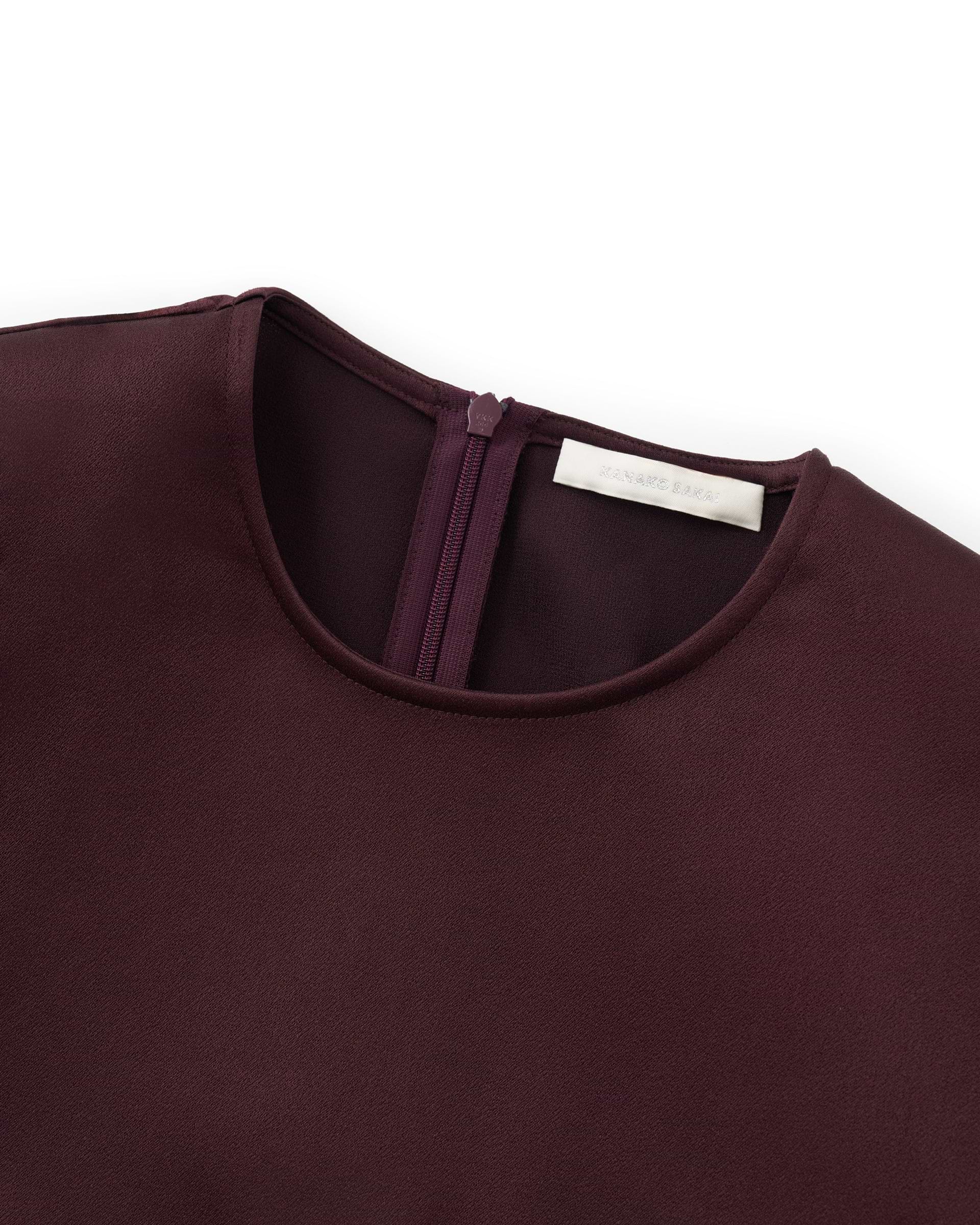 KANAKO SAKAI】サテンショルダーパッド LS ロングTシャツ ブラック
