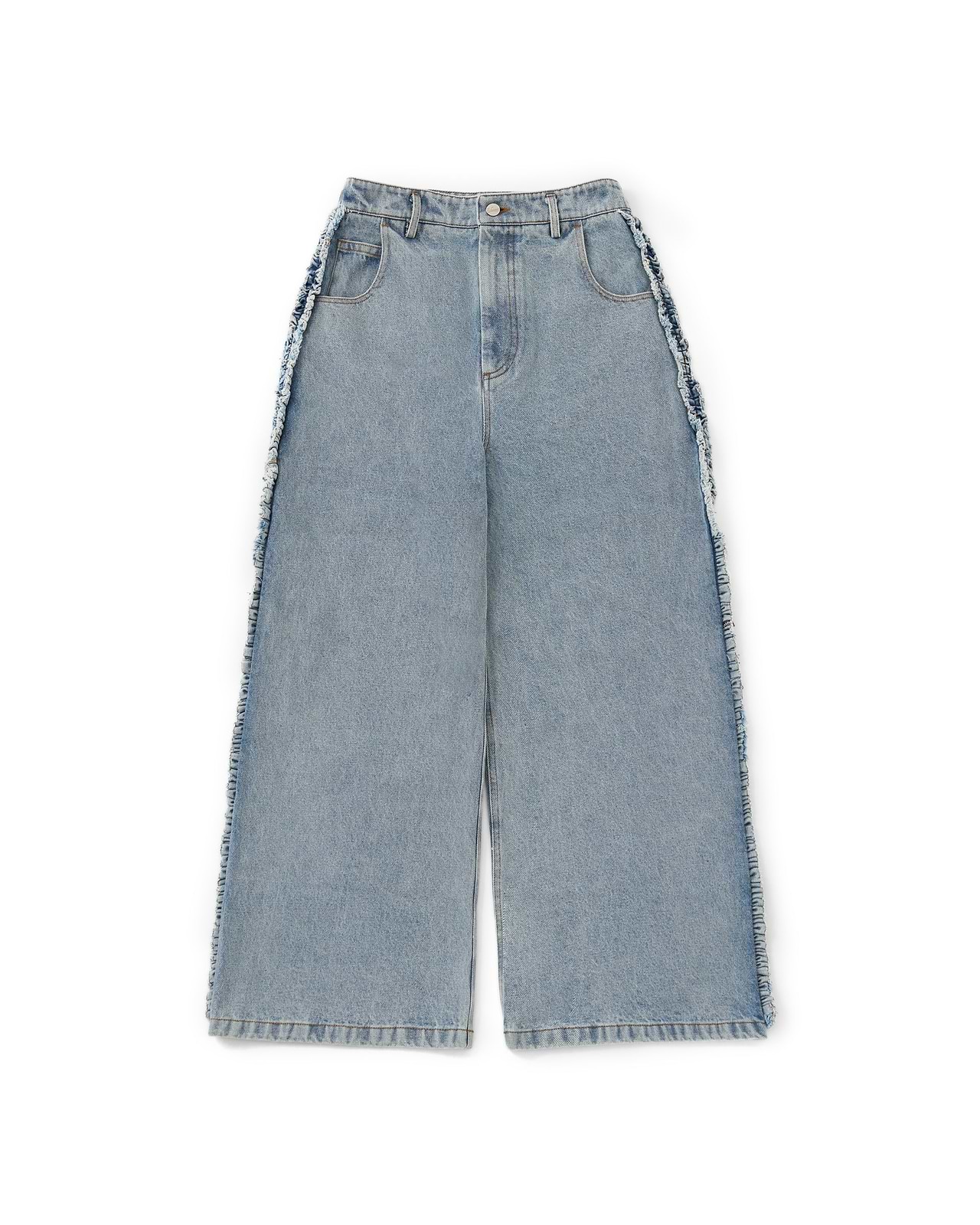 ラッフルデニムパンツ