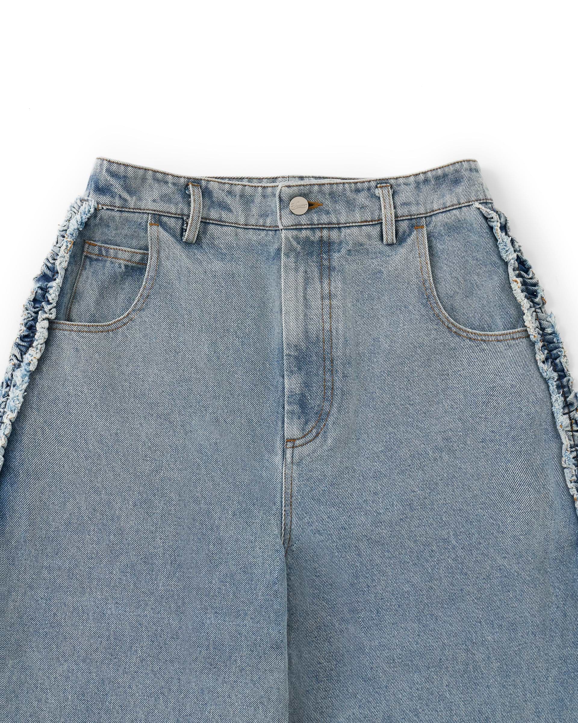 VIVIANO】ラッフルデニムパンツ – ファッションスナップストア