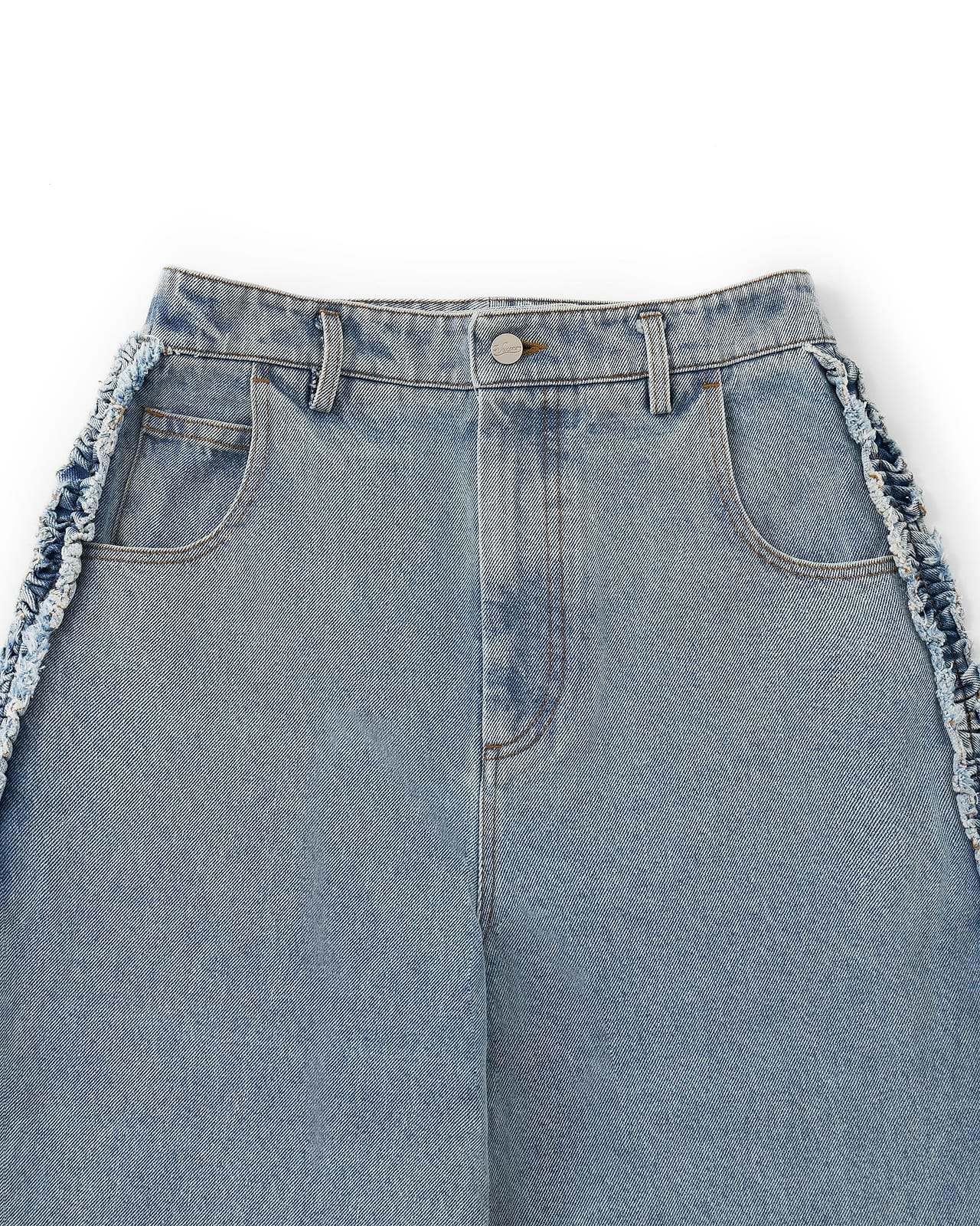 ラッフルデニムパンツ