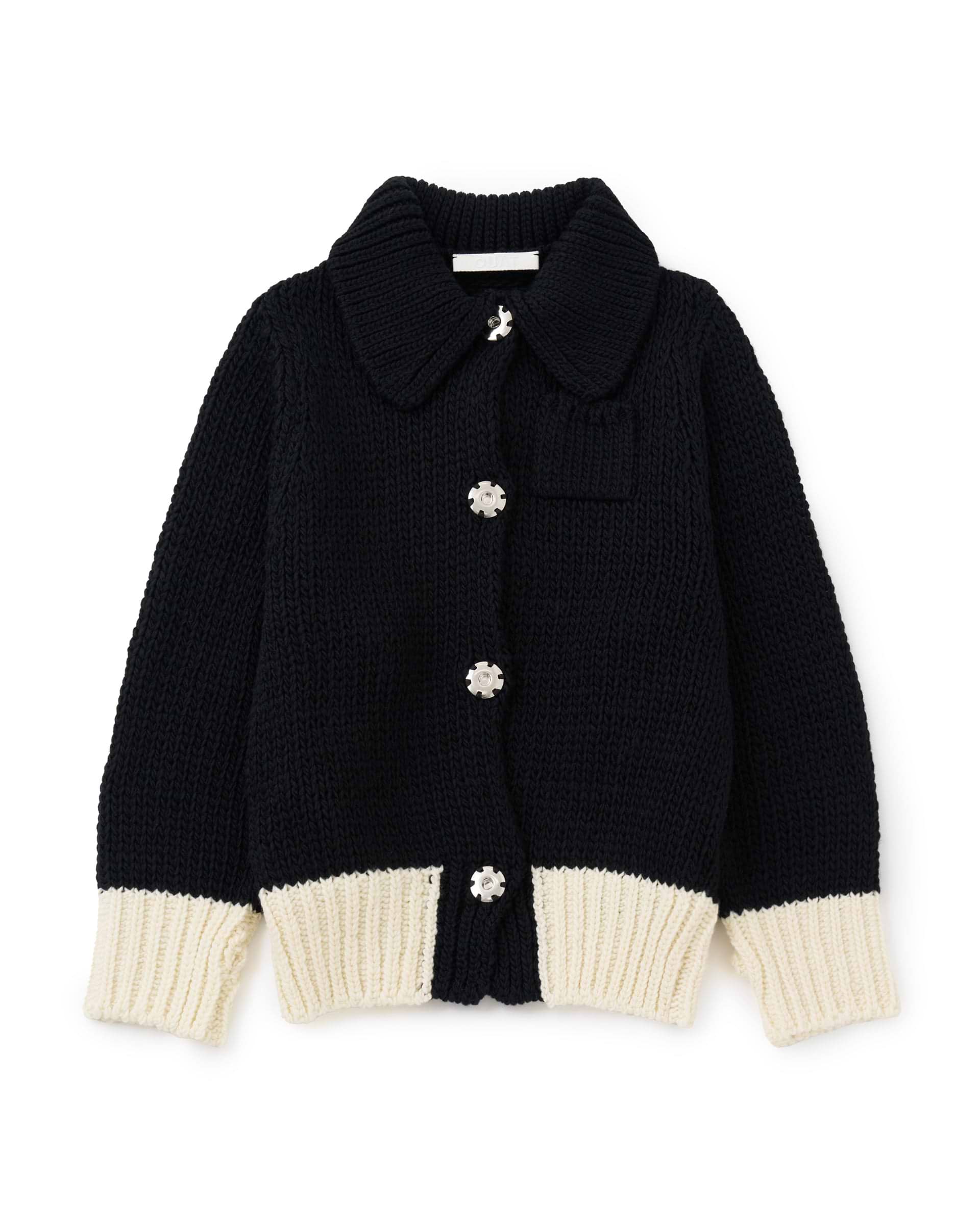 OUAT】メタニット | ブラック | 日本製 ニットガーディガン | F/STORE