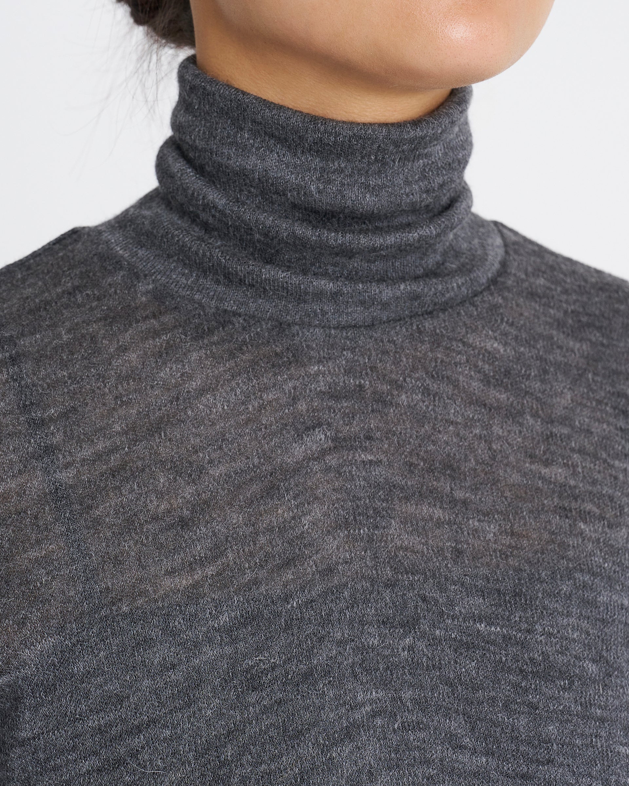 【26AW】ベビーアルパカ サーキュラーリブ（ハイネック）