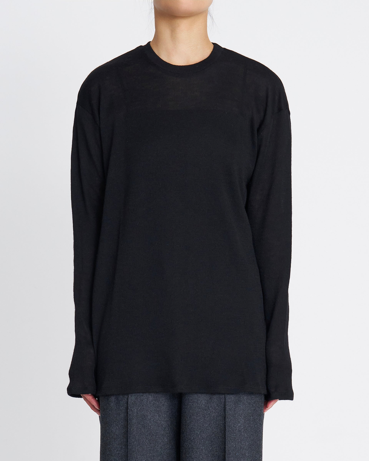 【26AW】ベビーアルパカ サーキュラーリブ（クルーネック）