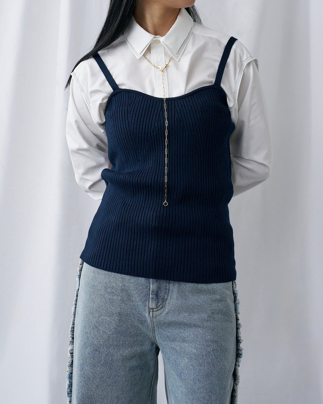 着用サイズFREE／身長165cm（スタッフスナップ）