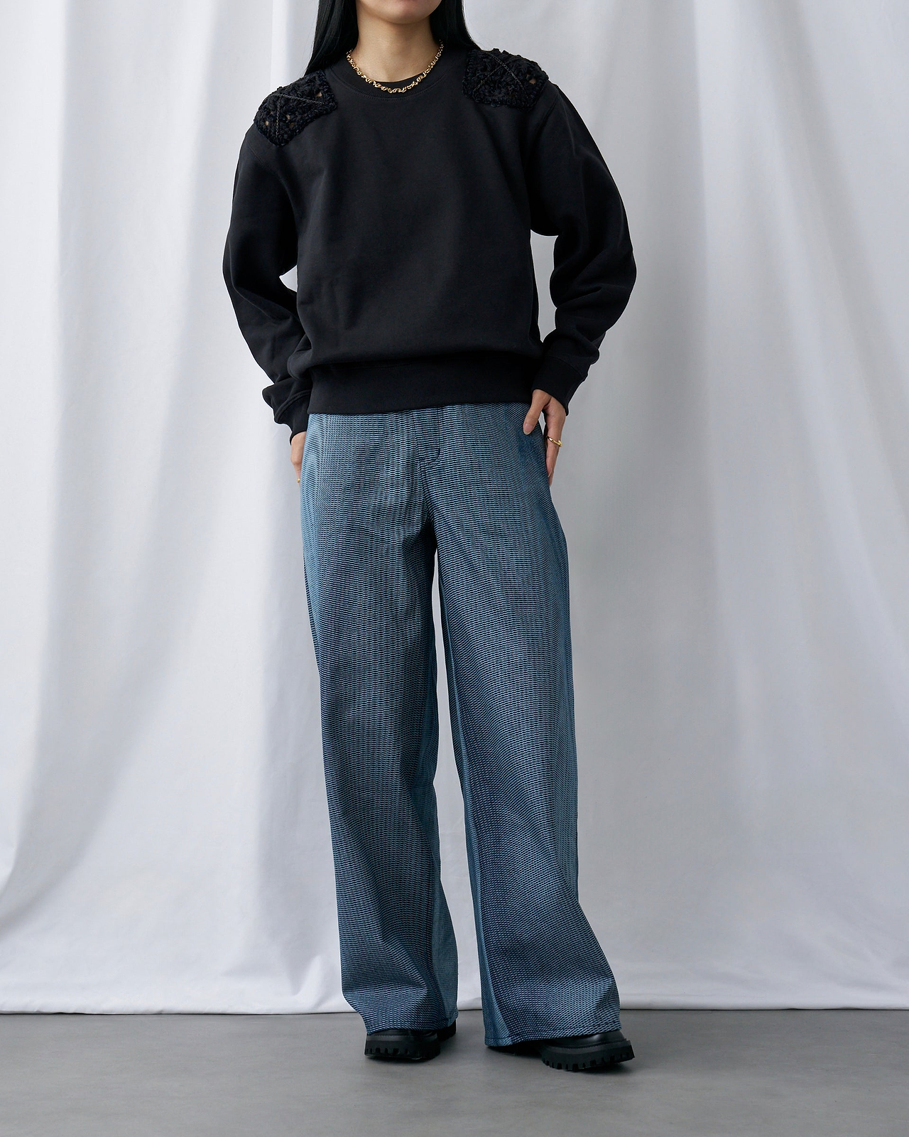 着用サイズFREE／身長165cm（スタッフスナップ）