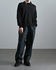 【26SS】コットンカシミアアシンメトリーハーフジッププルオーバー