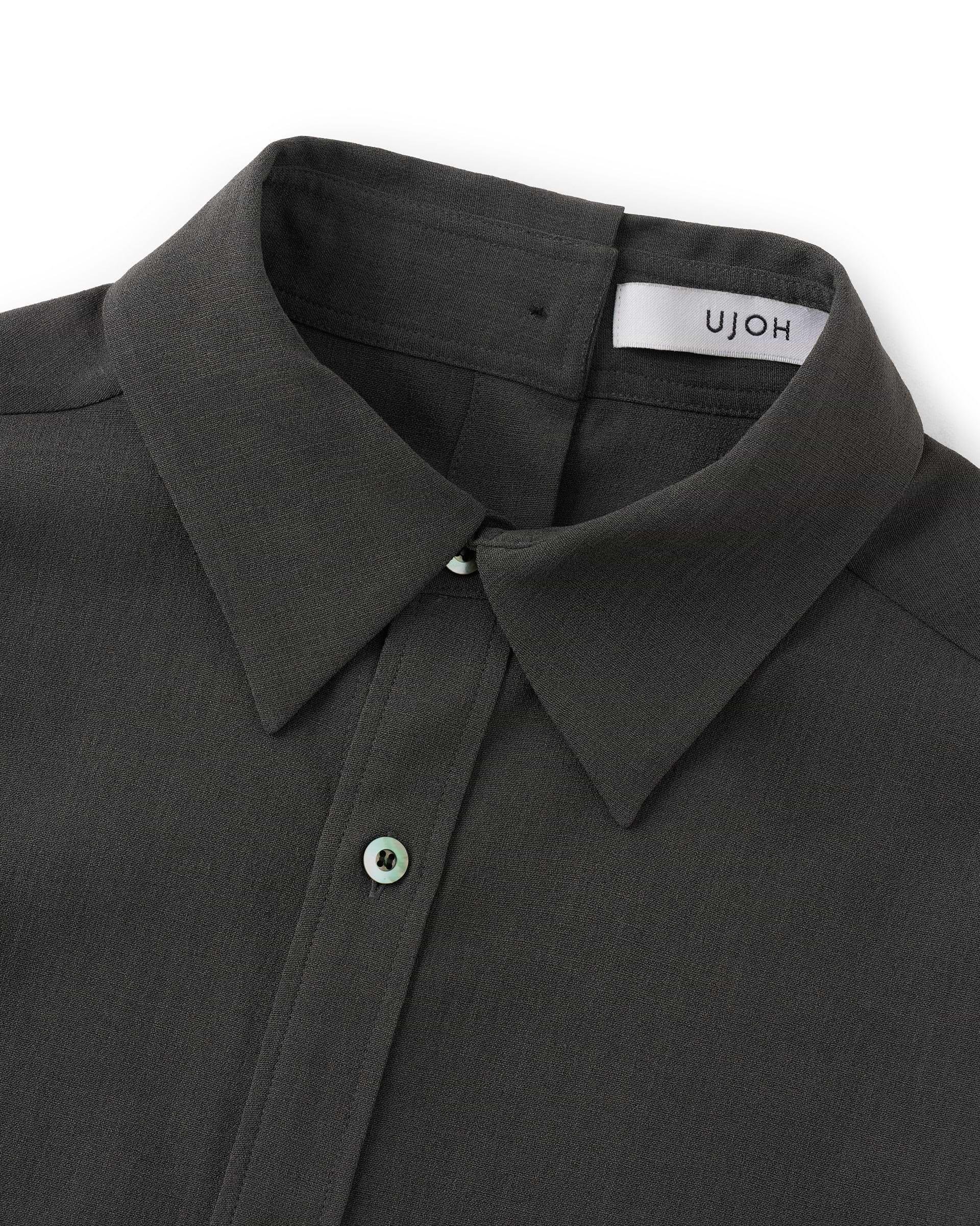 UJOH】フルオープンシャツ | 定番 人気 | ボタン グレー | F/STORE