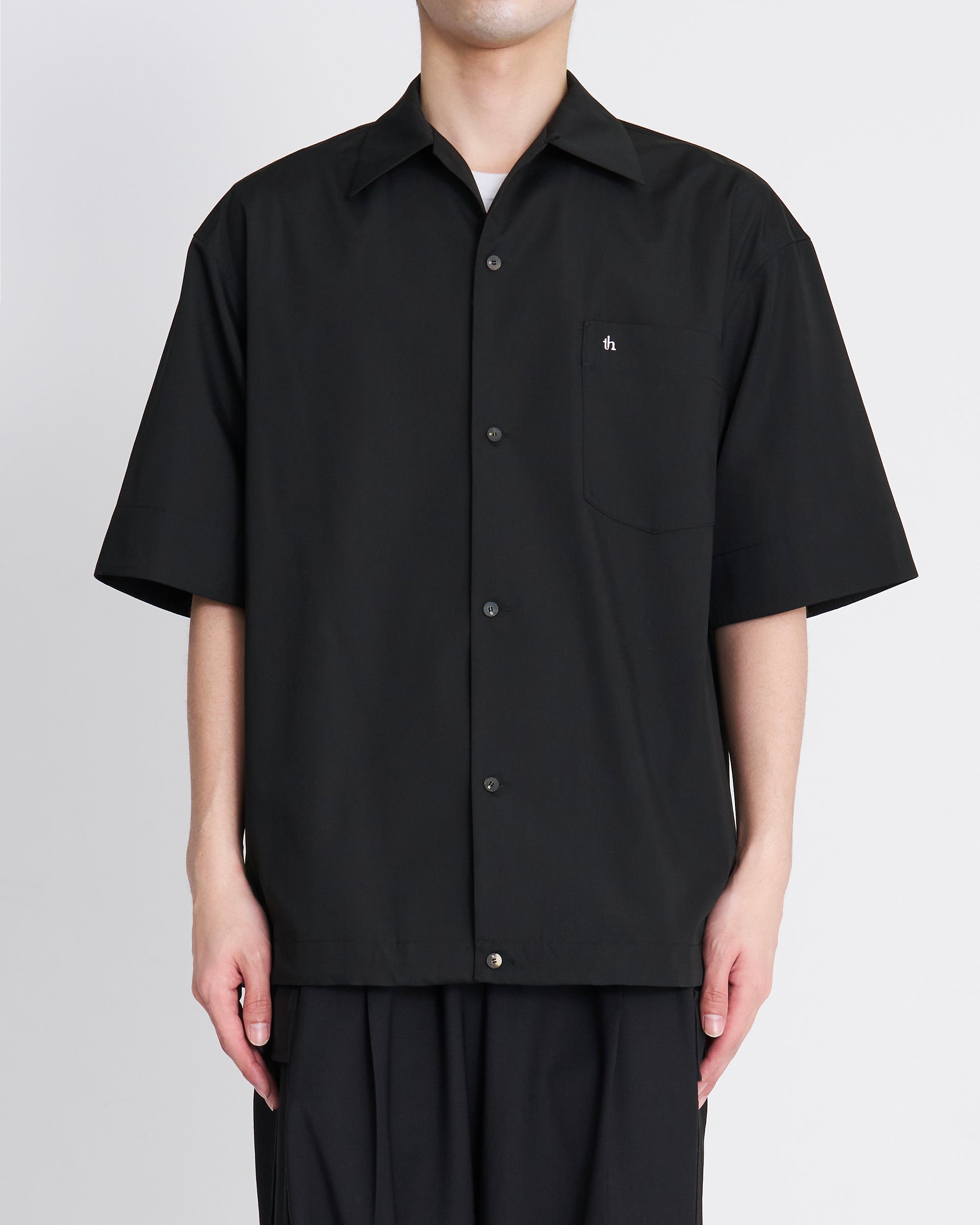 th products】オープンカラーシャツ（MID） | シンプル ポケット