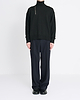 【26SS】コットンカシミアアシンメトリーハーフジッププルオーバー