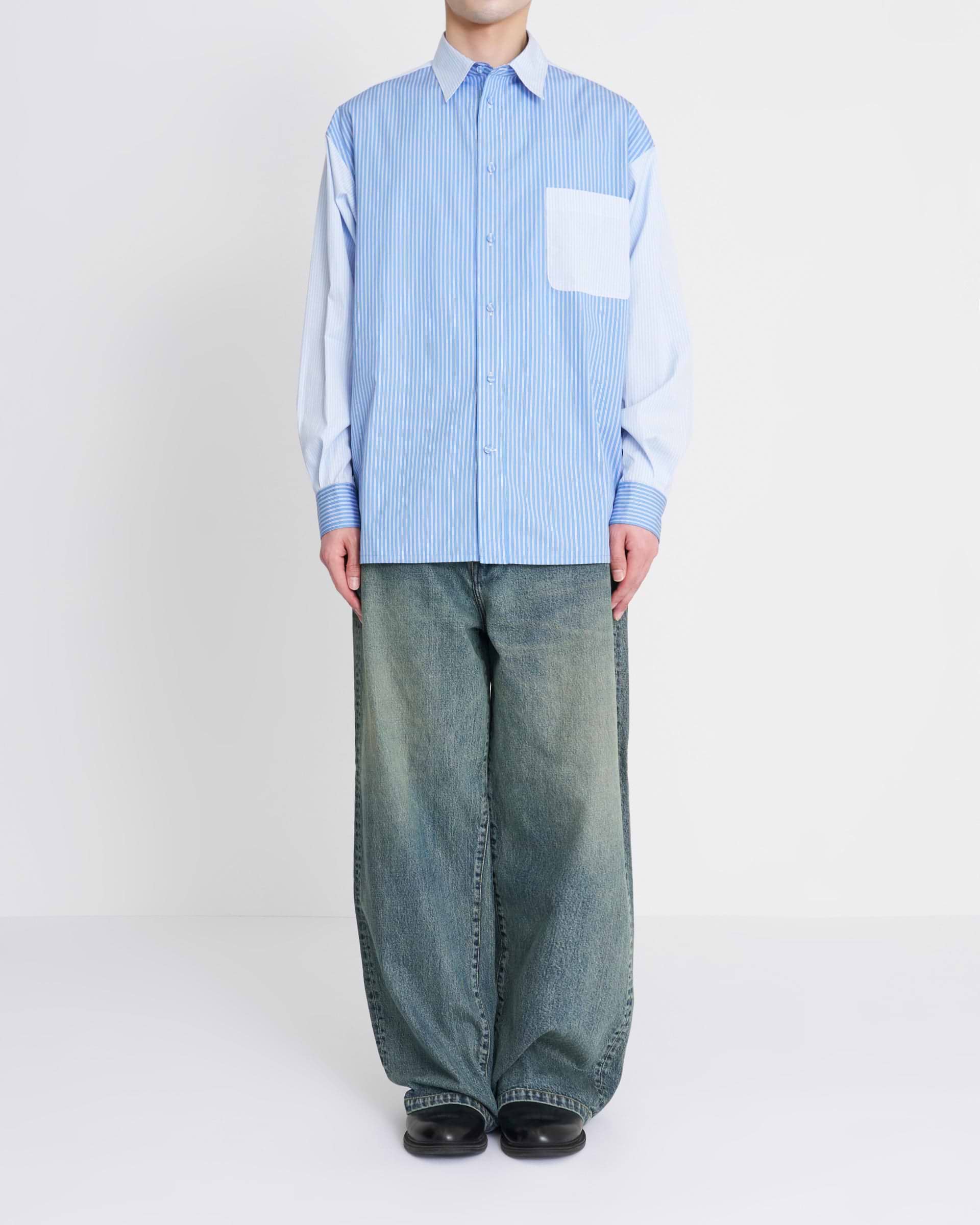 JOHN MASON SMITH / JANE SMITH】ストライプコットンブロード