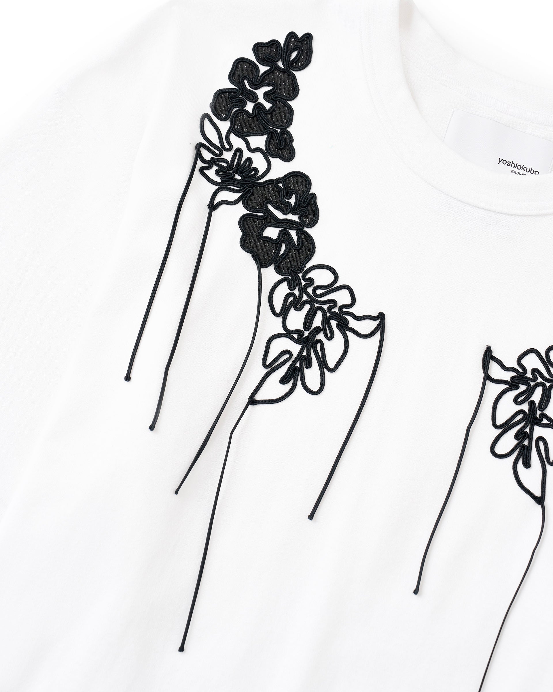 yoshiokubo】コードフラワーS/S T | 刺繍 Tシャツ | 定番 オーバー