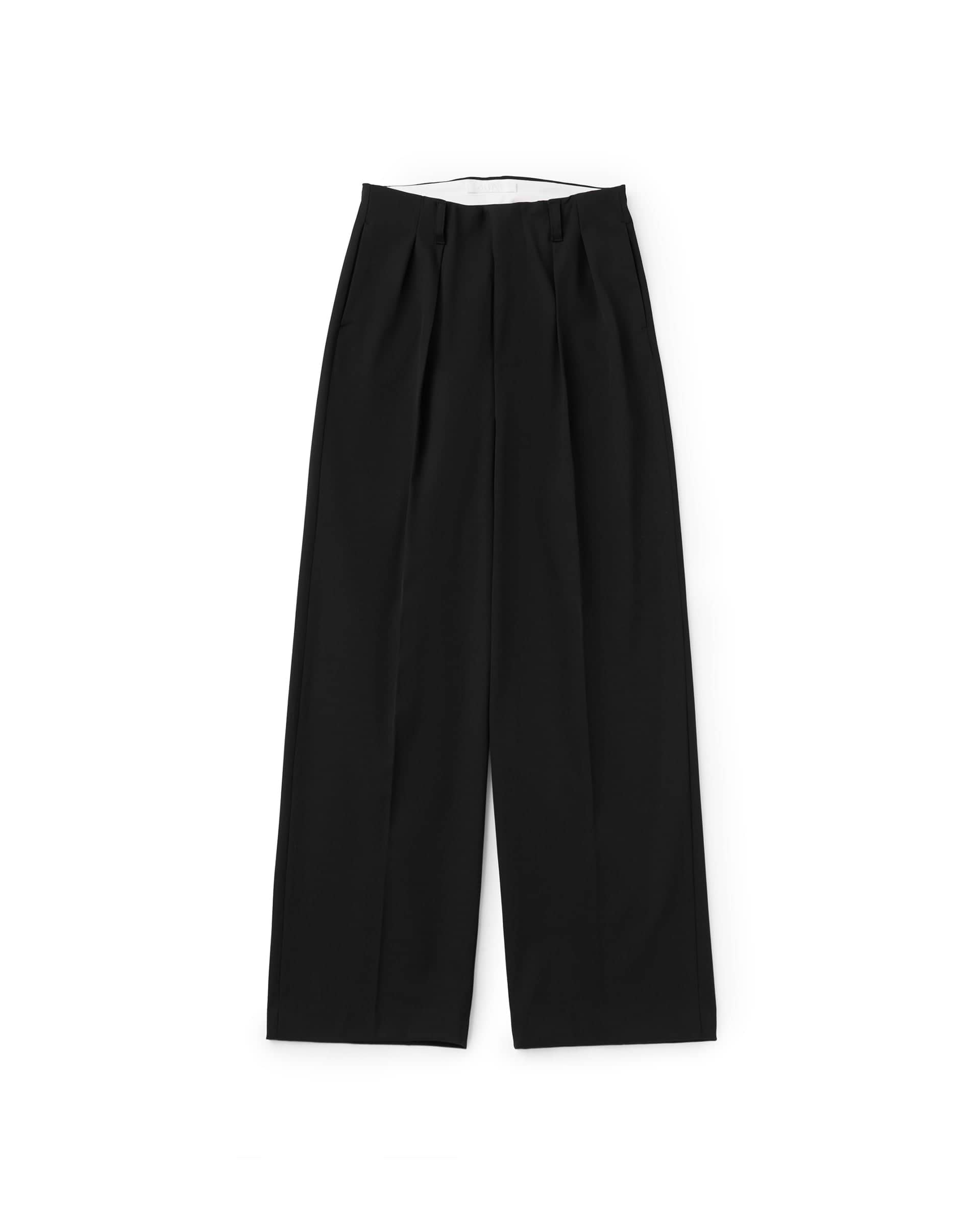 OUAT ウールオフィストラウザーズOFFICE TROUSERS OUAT】メタトラウザーズ | タックワイドパンツ | セットアップ | F