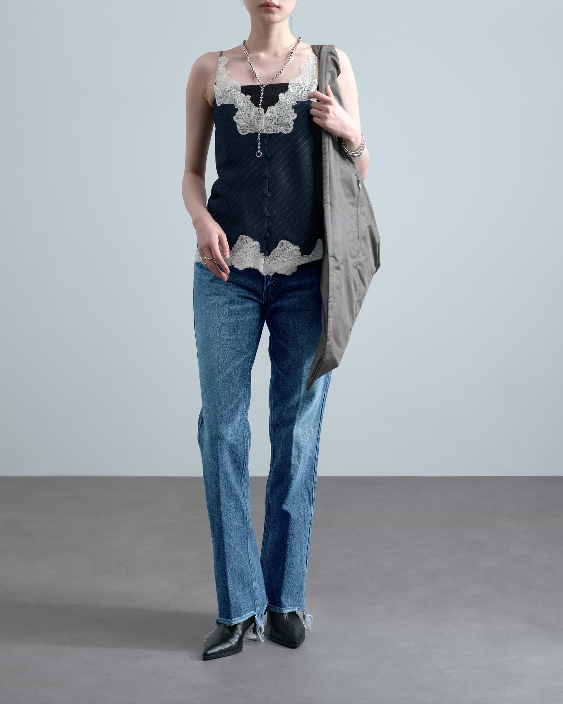 KANAKO SAKAI】レーストリムキャミソール | ジレ | トップス | F/STORE
