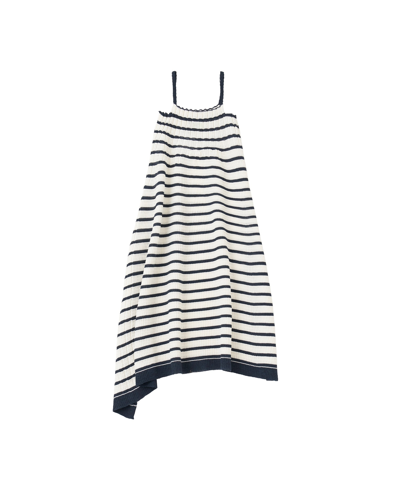 【26SS】アシンメトリーストライプシームレスドレス
