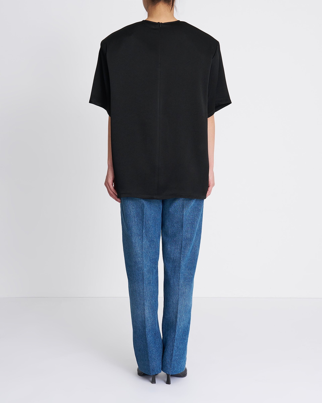 【26SS】サテンショルダーパッドTシャツ