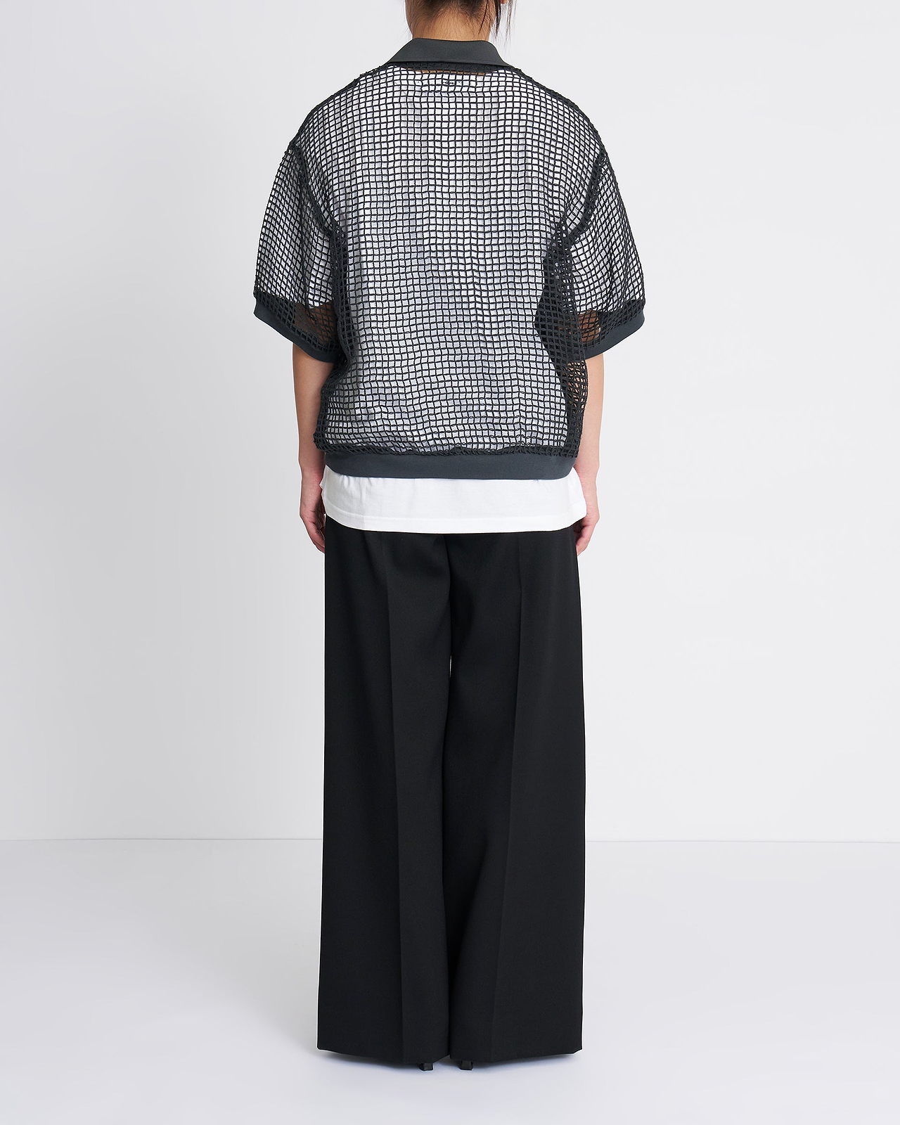 【26SS】スクエアメッシュスキッパーポロ