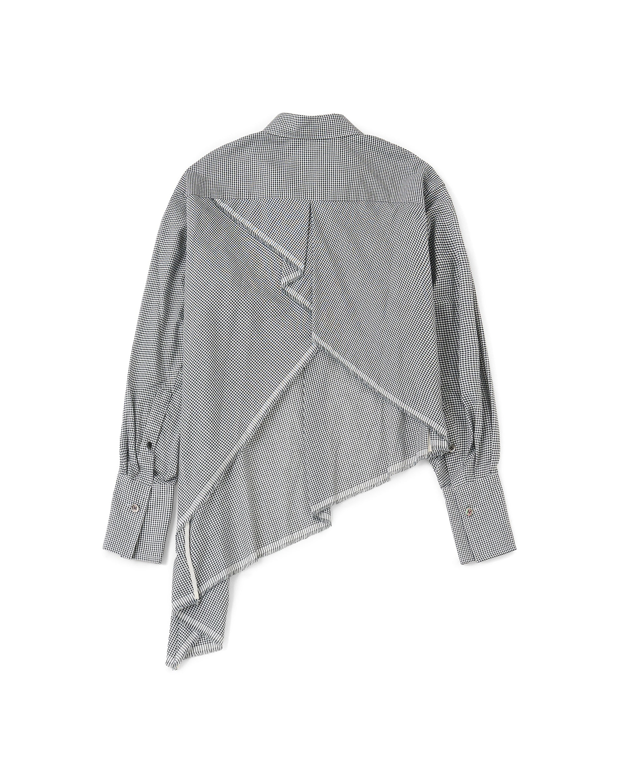 【26SS】コットンシルク ギンガムチェック スパイラルシャツ