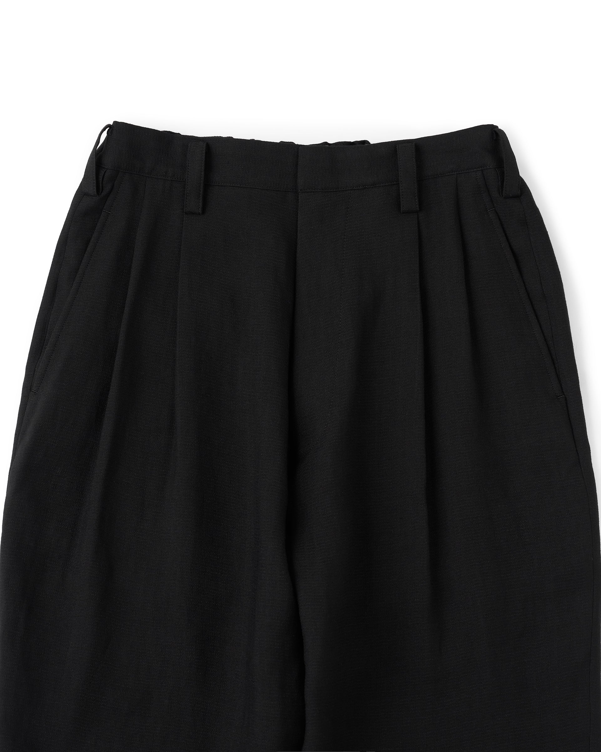 UJOH】ワイド 2タックパンツ | ブラック | リネン 麻混 | F/STORE
