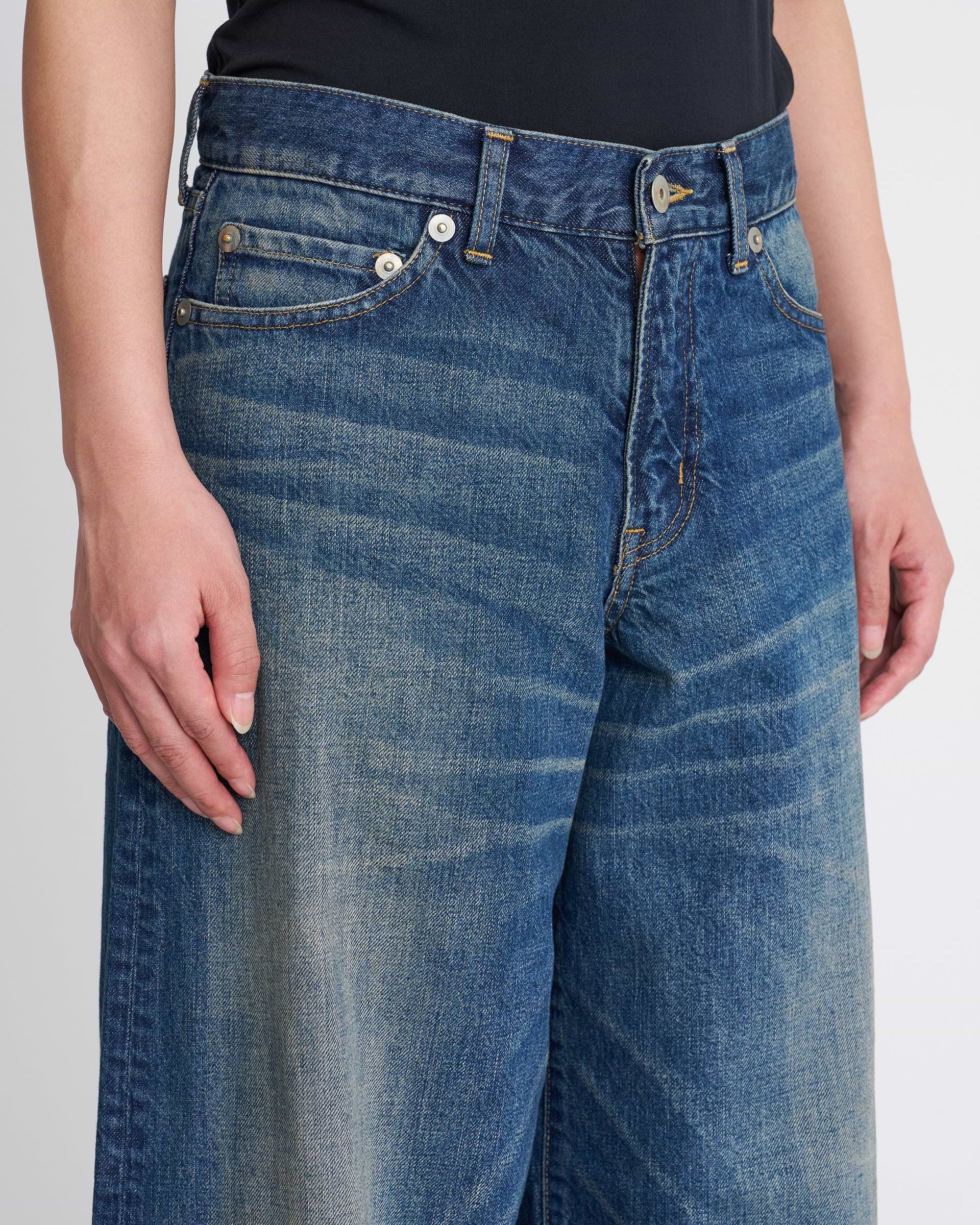 INSCRIRE】ユーズドデニムバギーパンツ | 12oz ライトデニム | ワイド