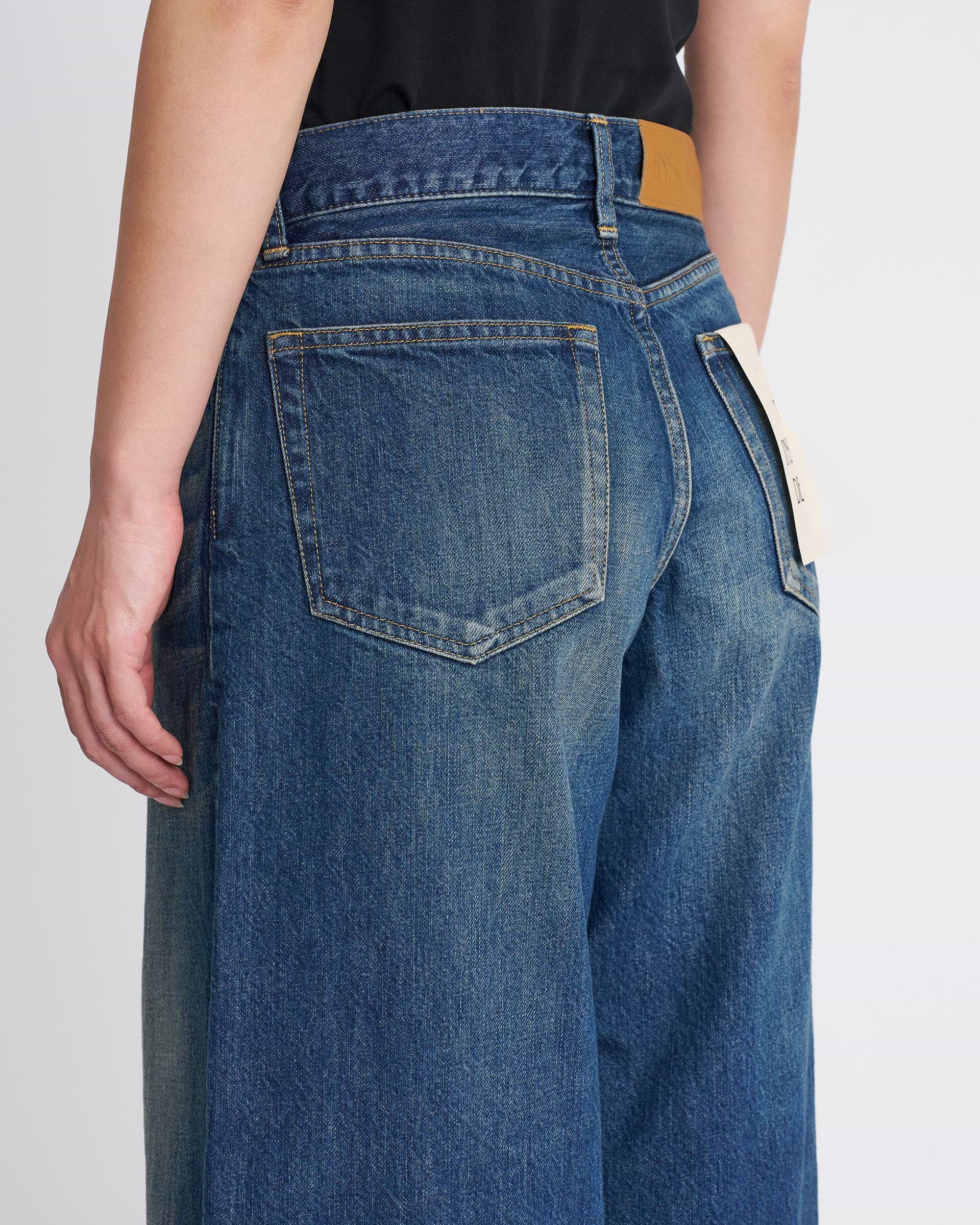 INSCRIRE】ユーズドデニムバギーパンツ | 12oz ライトデニム | ワイド