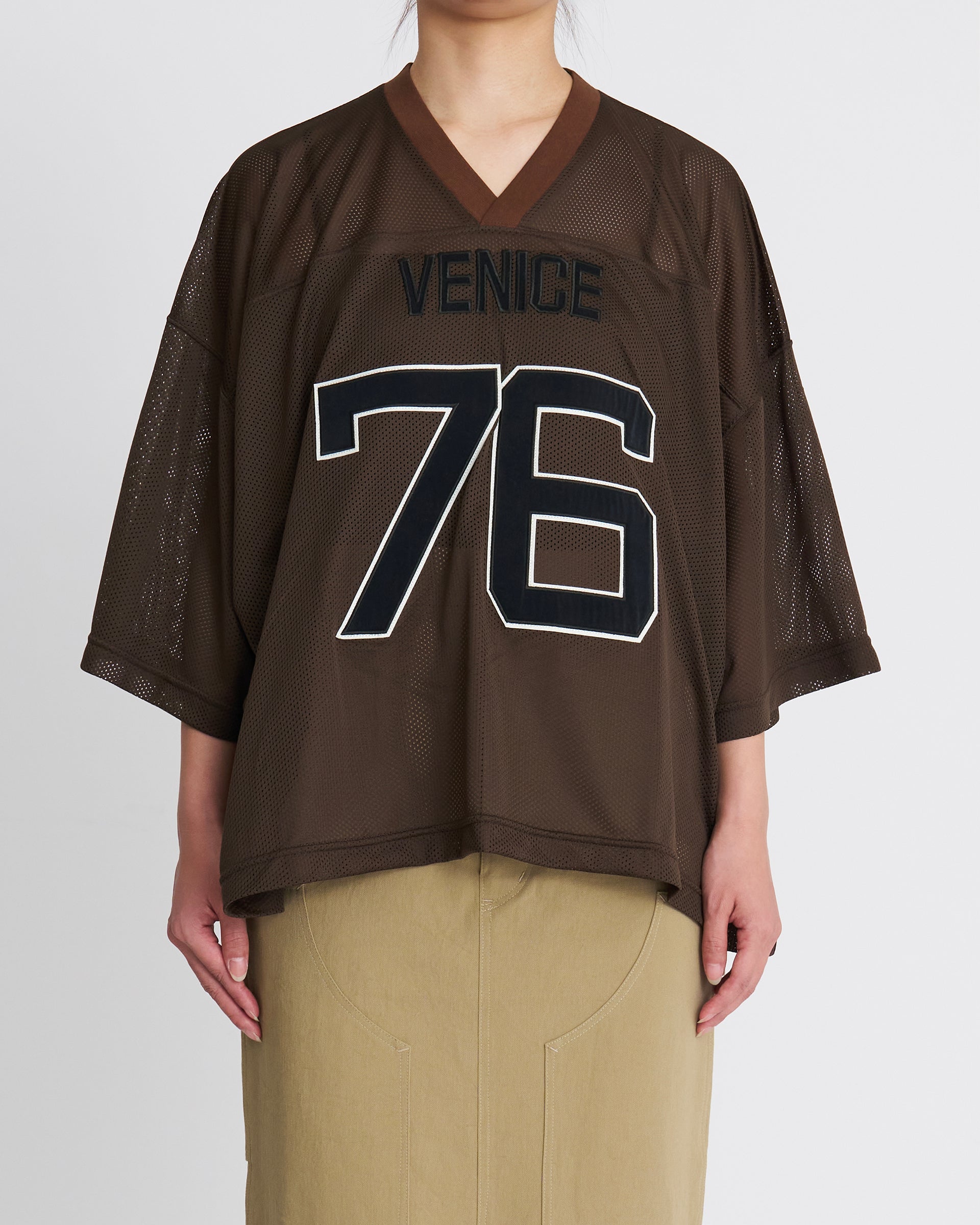 INSCRIRE】メッシュフットボールTシャツ | ナンバリング ロゴ