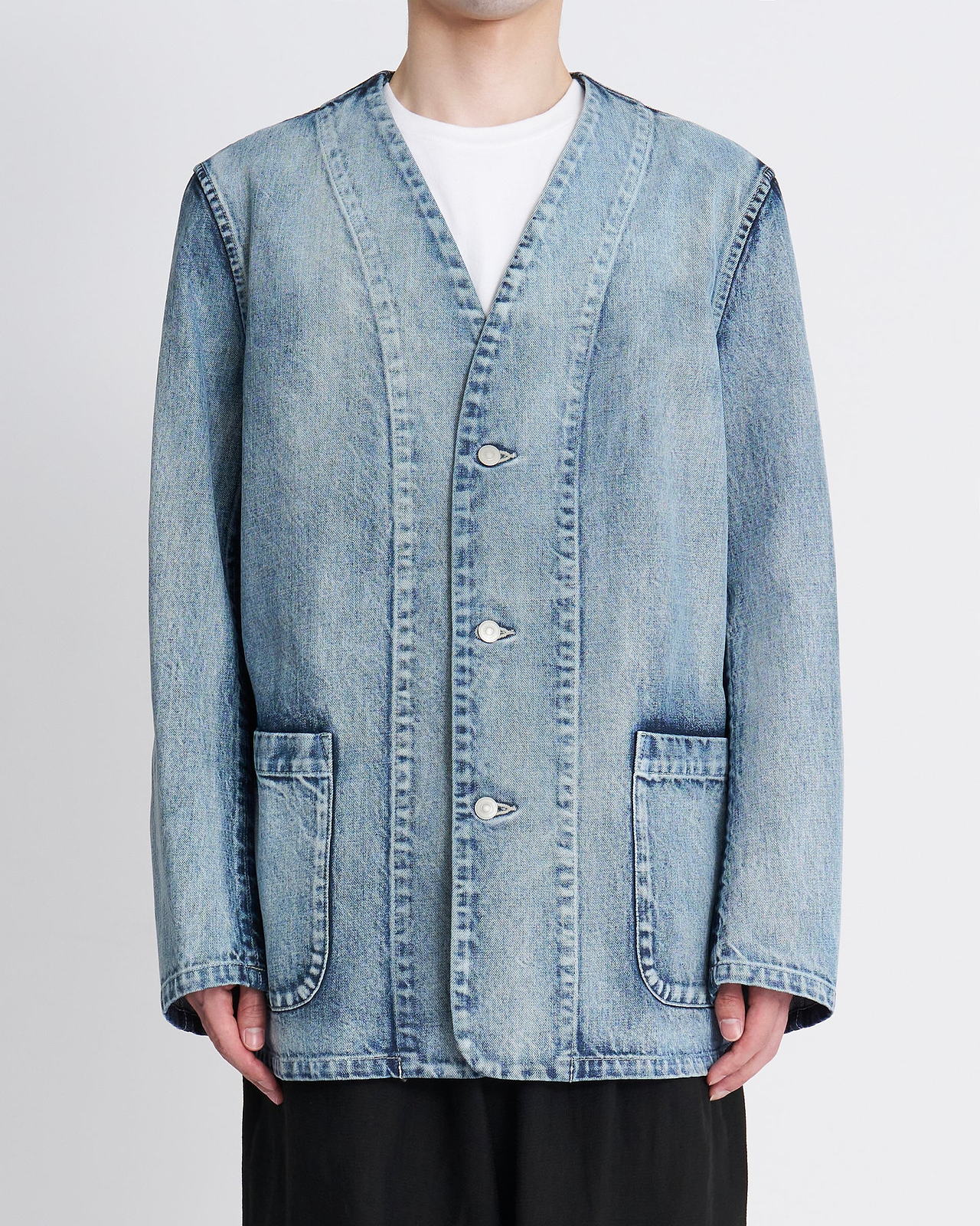 【26SS】ツートンデニムパイピングジャケット