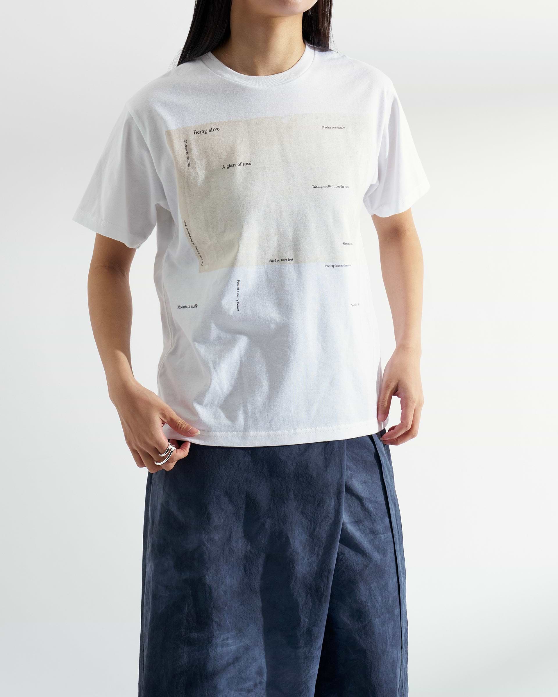 TANAKA】ザ・Tシャツ | ホワイト | プリント メッセージ | F/STORE
