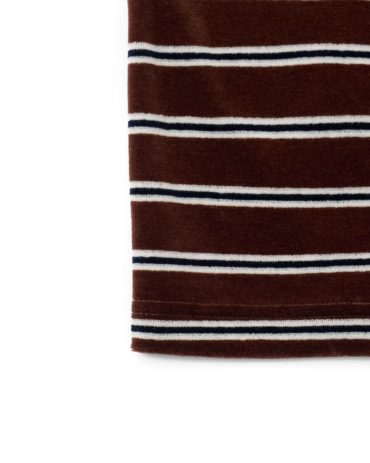 【26AW】ベルベットボーダーWポロシャツ