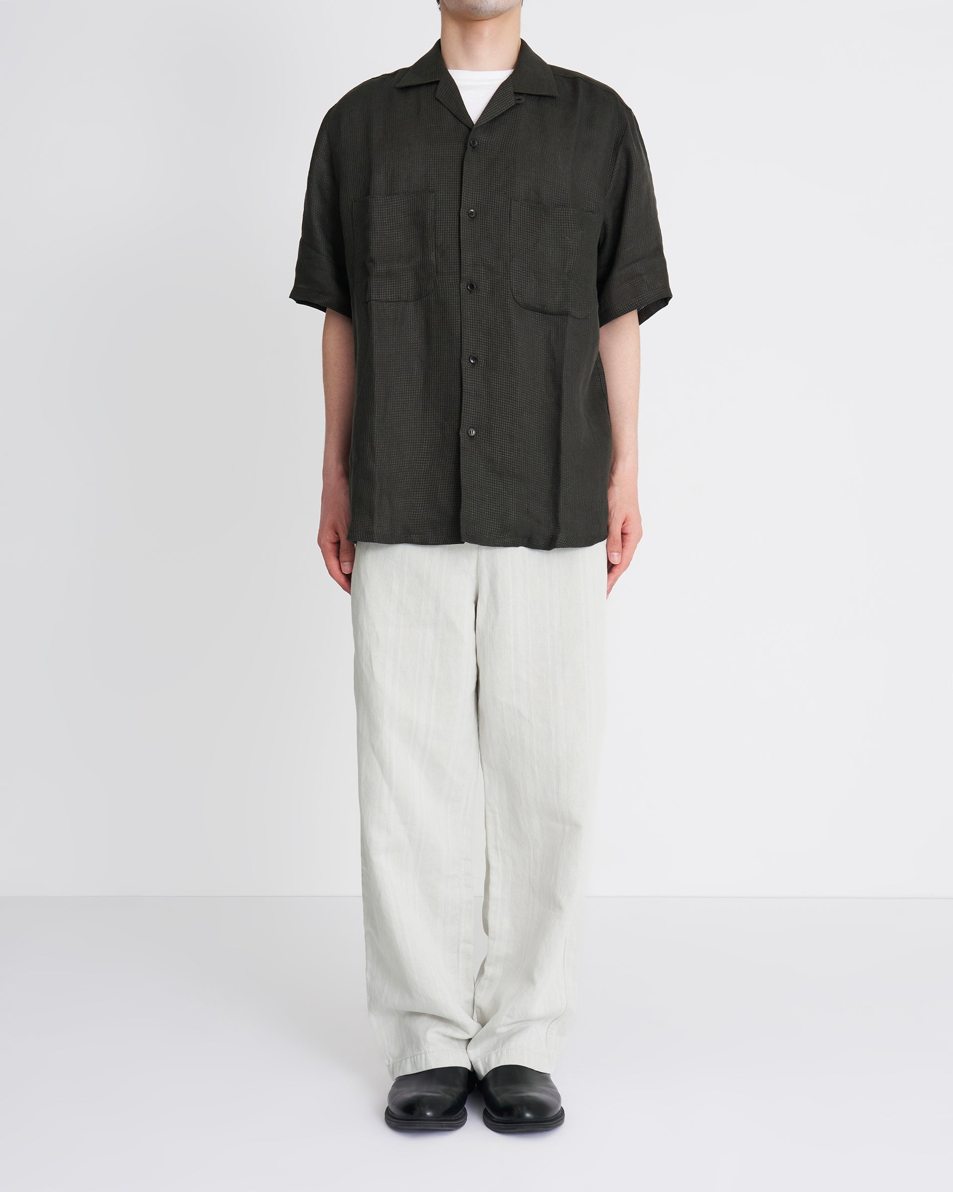 SEVEN BY SEVEN】オープンカラーシャツ S/S | 半袖 開襟 | リネン 麻