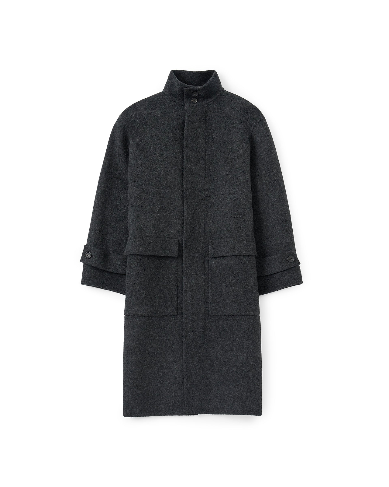 【26AW】ウールリバースタンドカラーコート