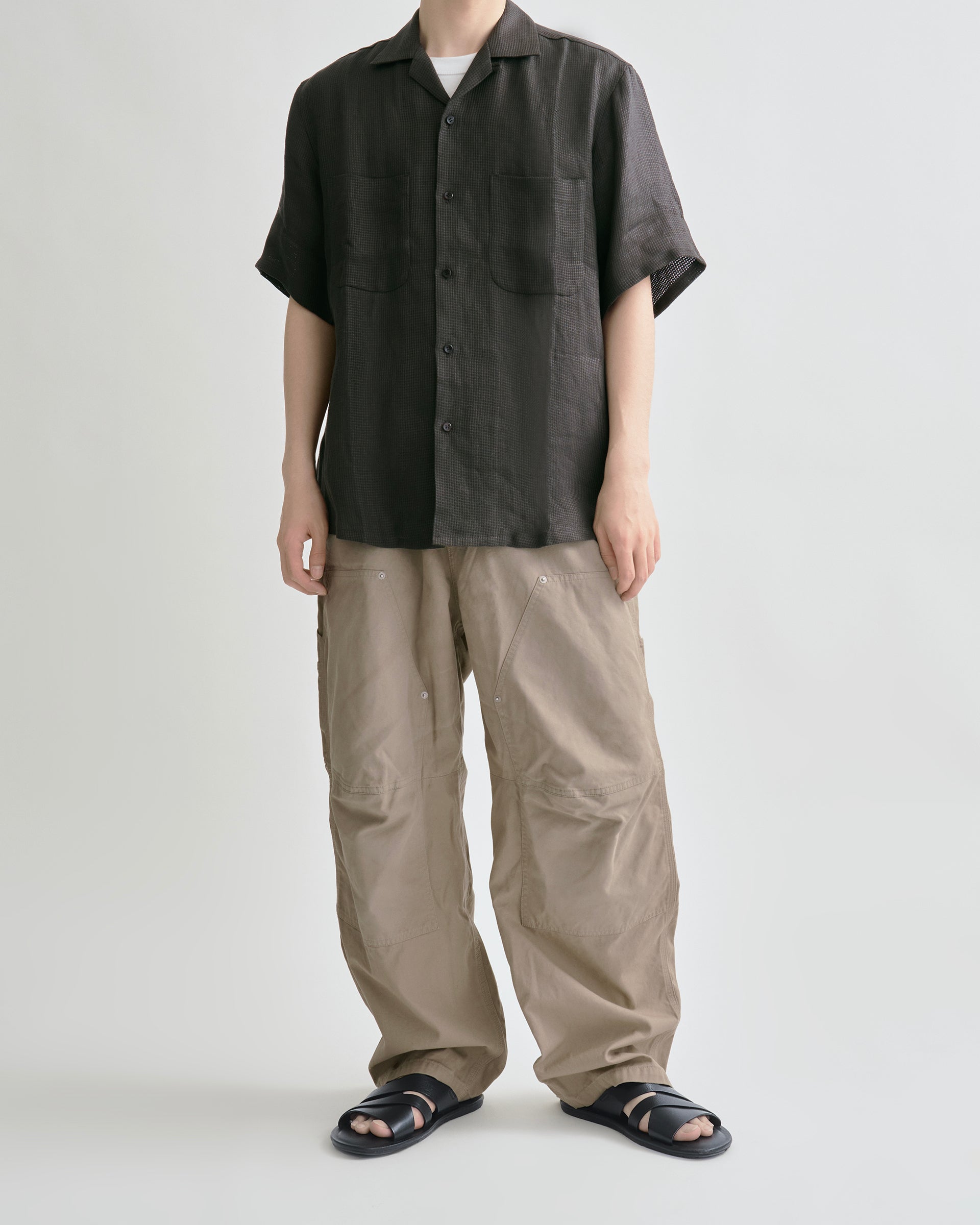 INSCRIRE】ダックダブルニーパンツ ベージュ | 日本製 ワークパンツ