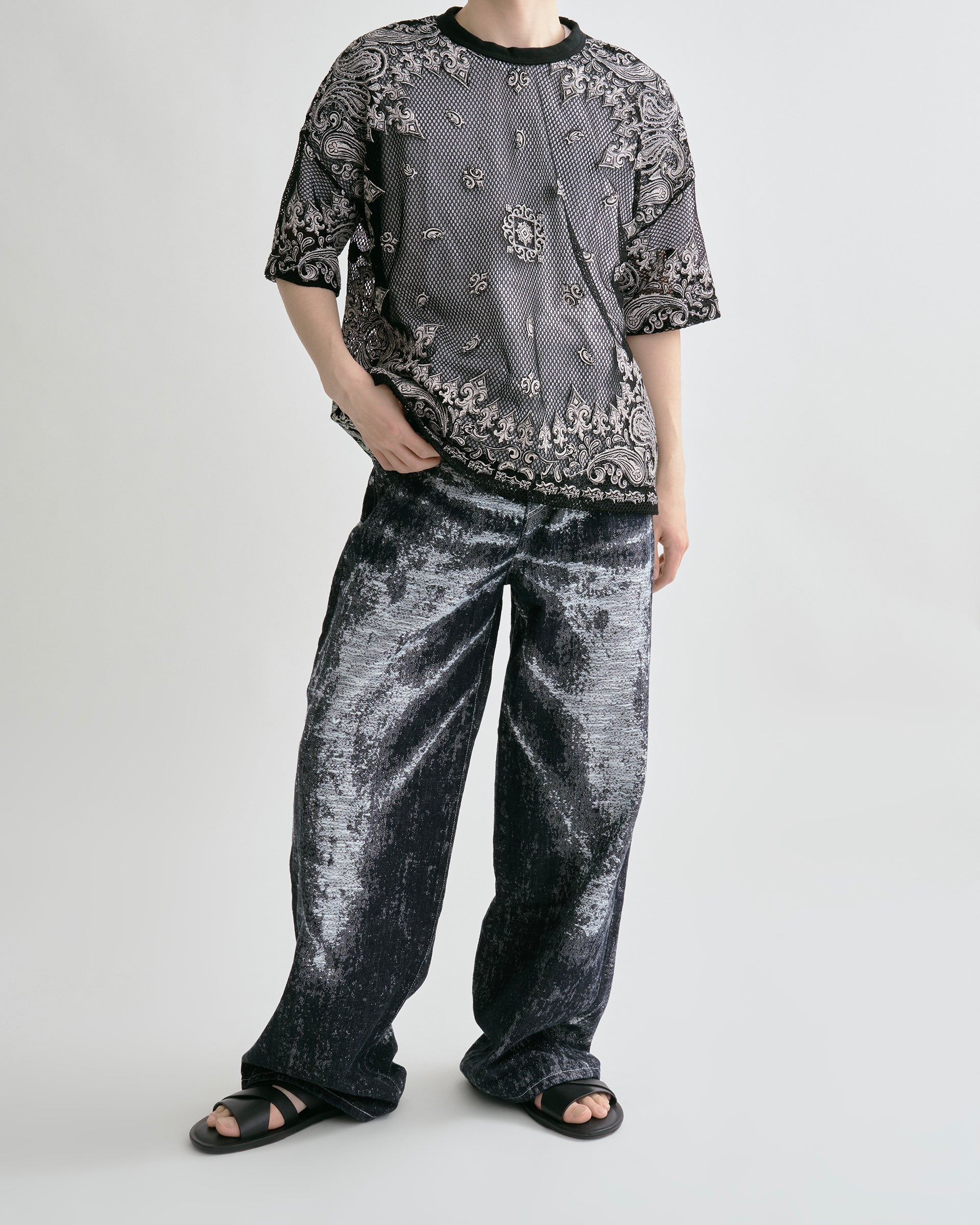 TAAKK】Tシャツ | メッシュ | 発泡プリント 立体 | F/STORE