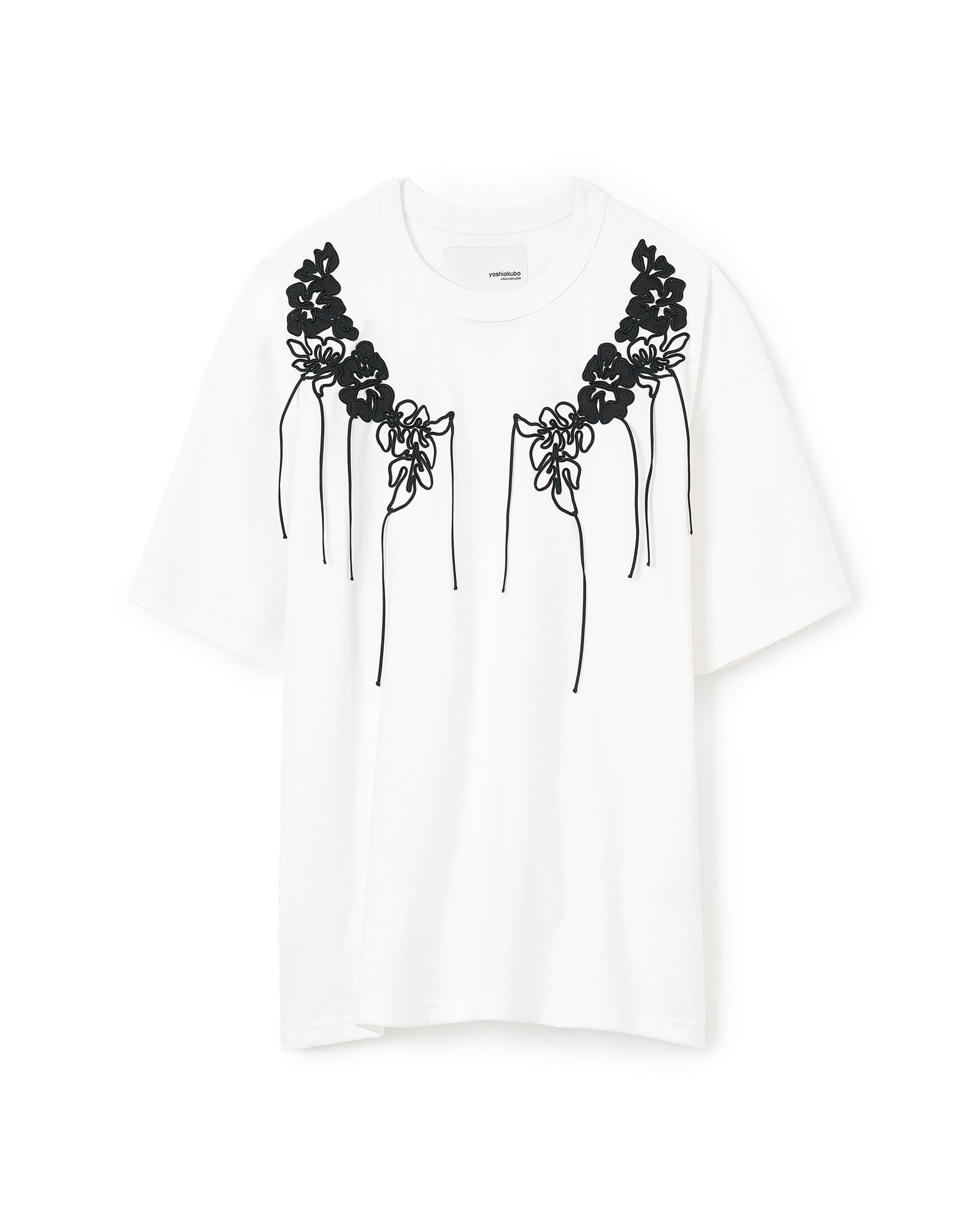 yoshiokubo】コードフラワーS/S T | 刺繍 Tシャツ | 定番 オーバー