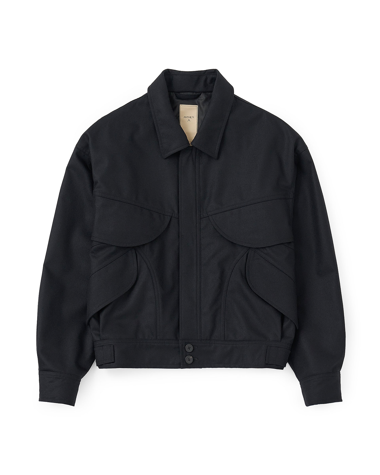【26AW】ウールカシミヤポプリンメルトンポケットブルゾン