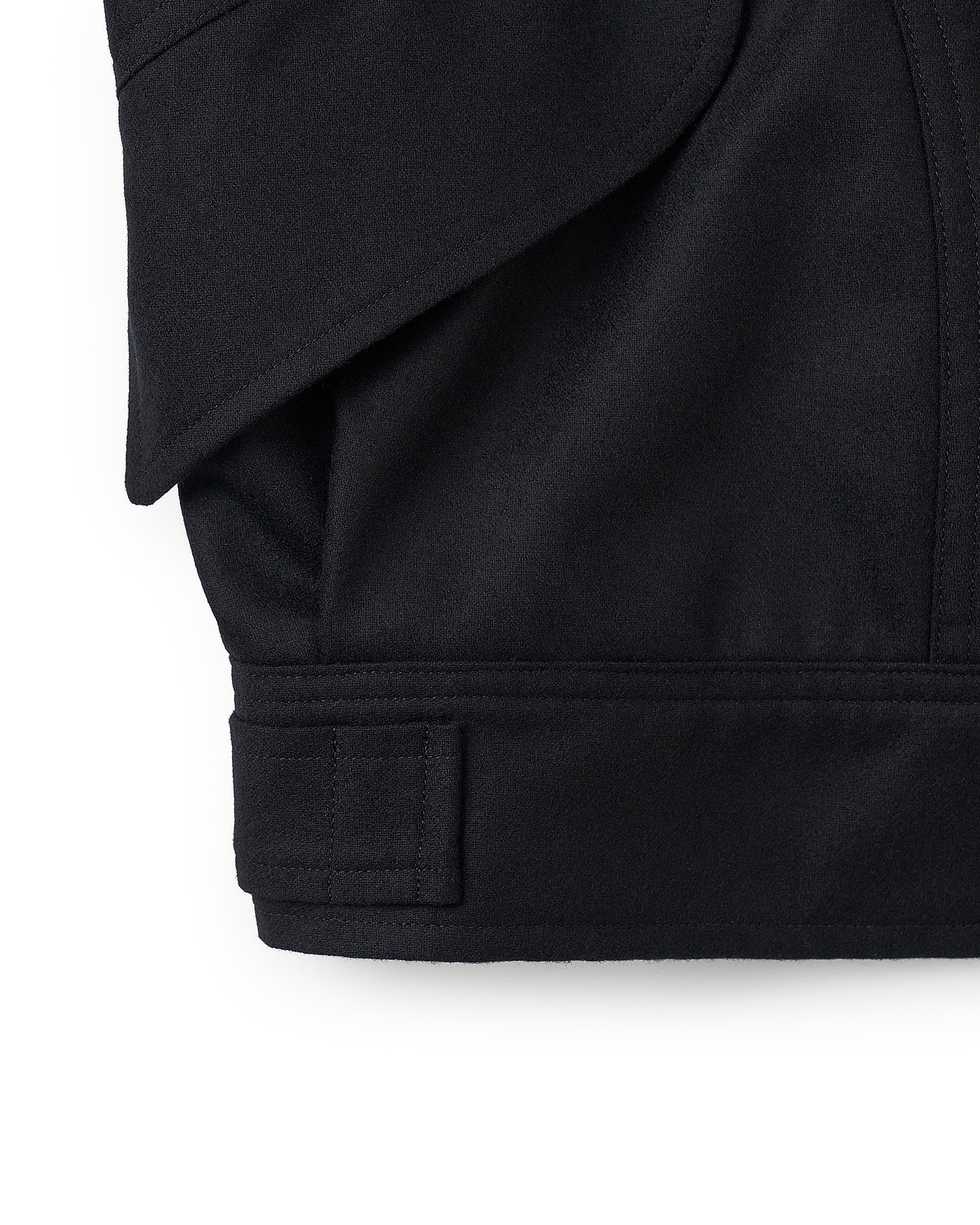 【26AW】ウールカシミヤポプリンメルトンポケットブルゾン