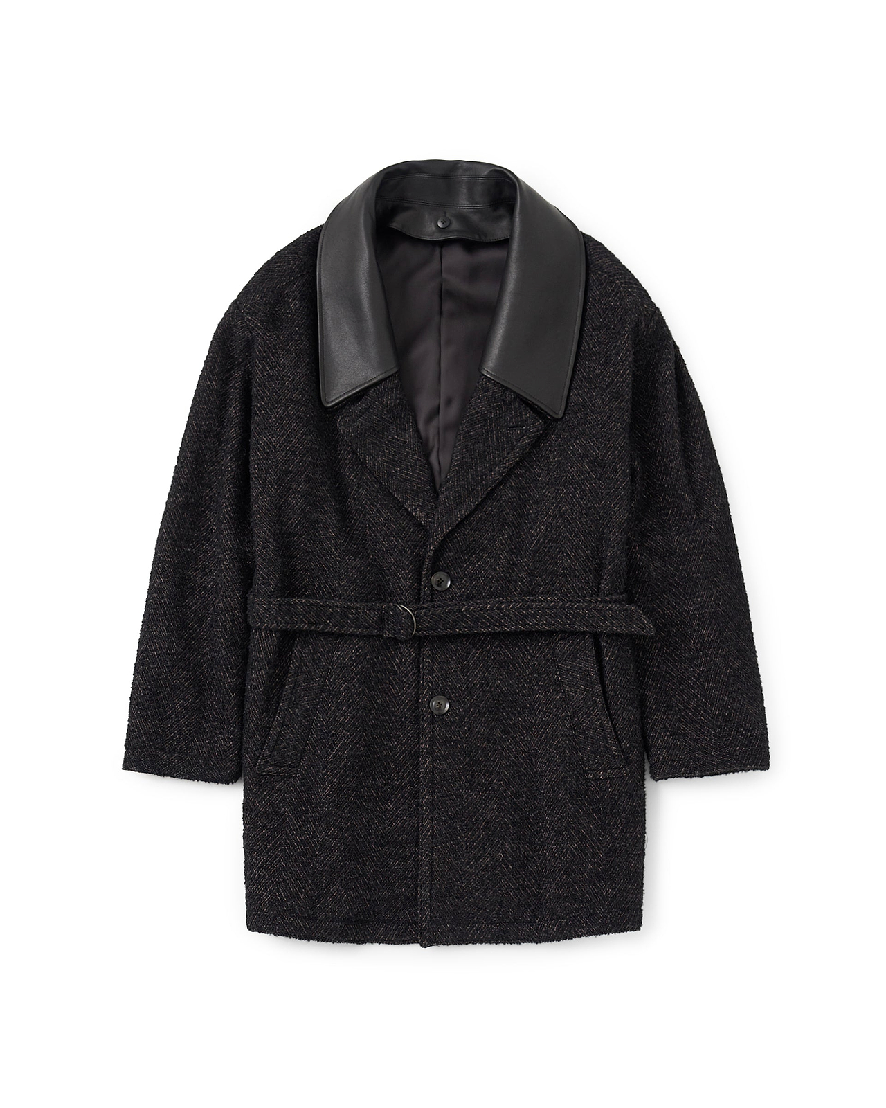 【26AW】デタッチャブルカラースパークルツイードコート