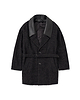 【26AW】デタッチャブルカラースパークルツイードコート