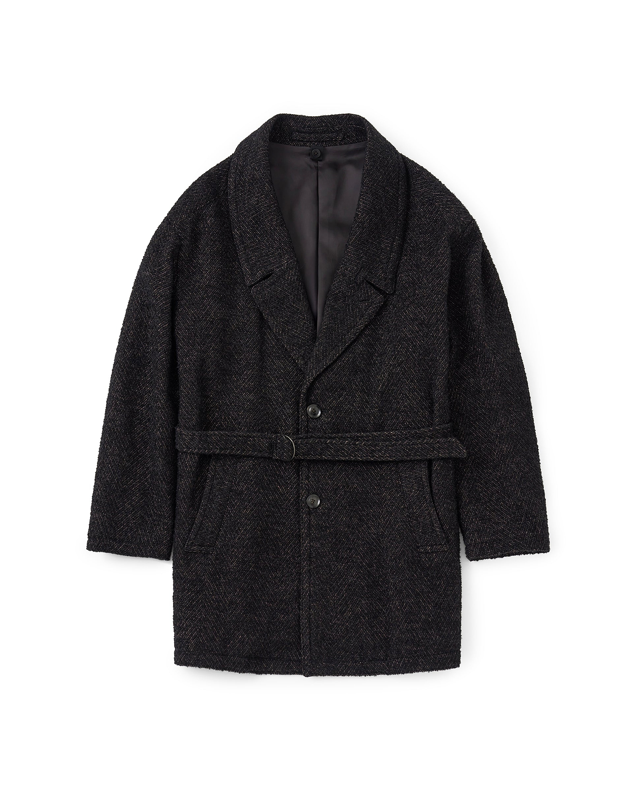 【26AW】デタッチャブルカラースパークルツイードコート