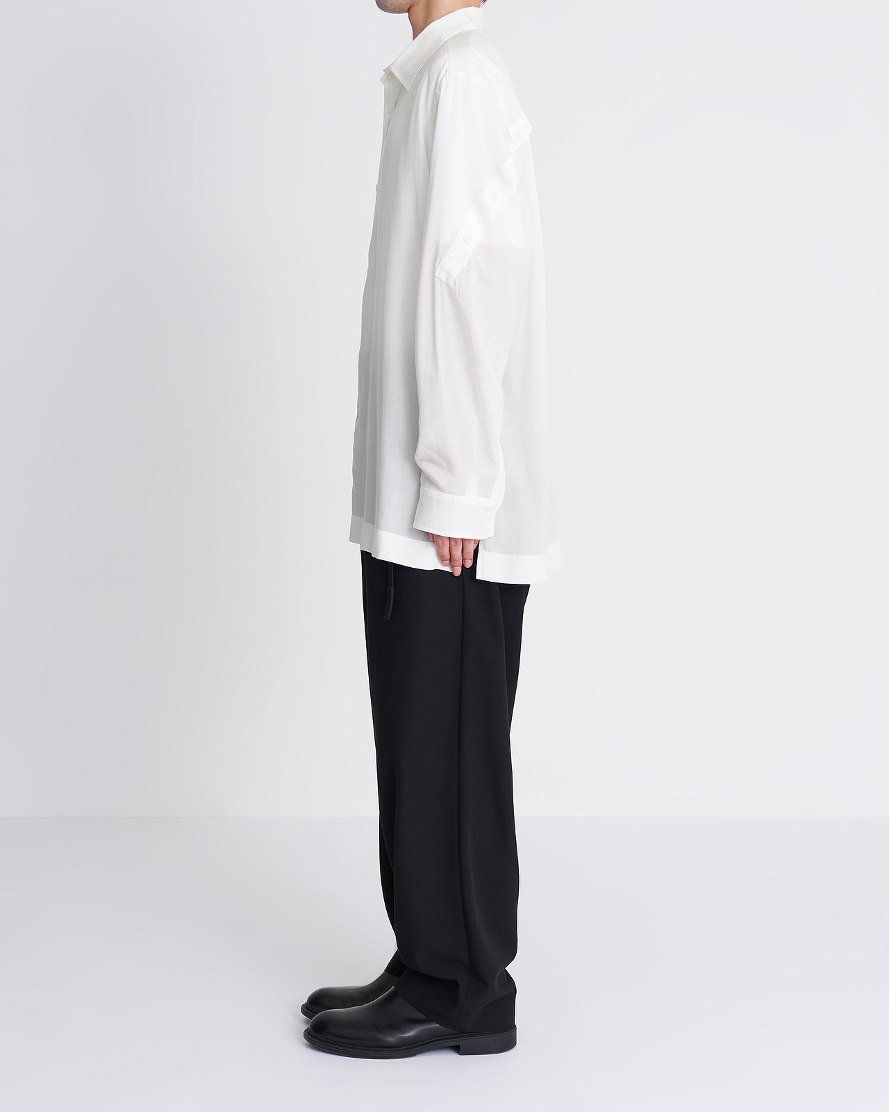 【26AW】レーヨンバックオープンシャツ