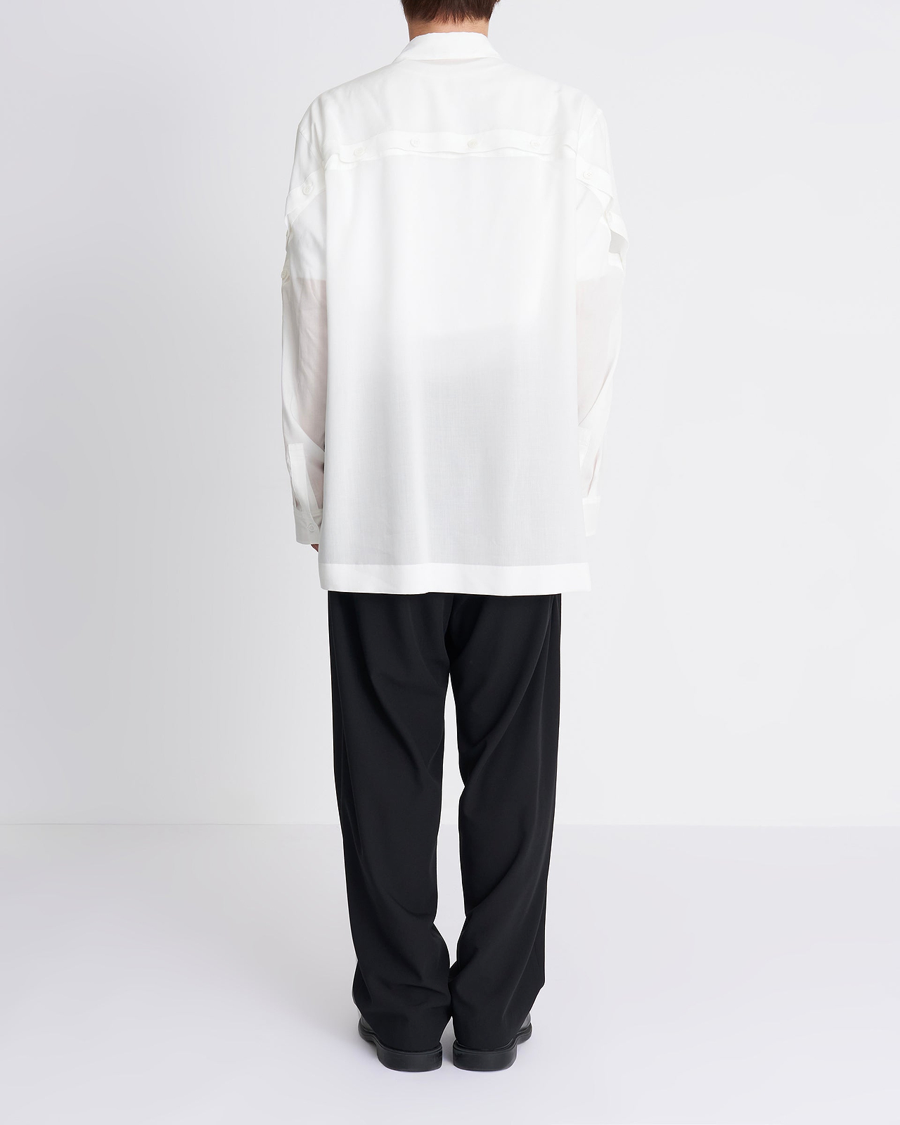 【26AW】レーヨンバックオープンシャツ